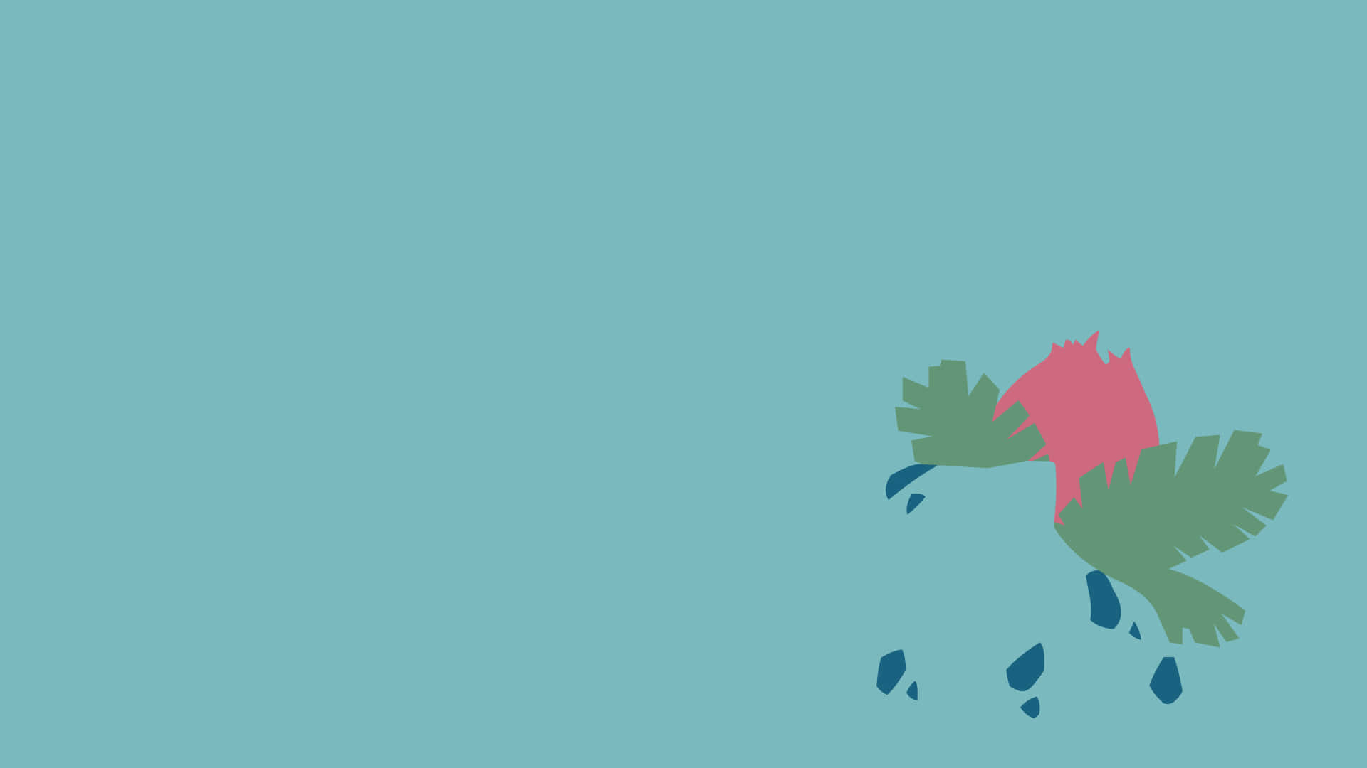 Ivysaur, pink, green, Full HD Desktop Wallpaper