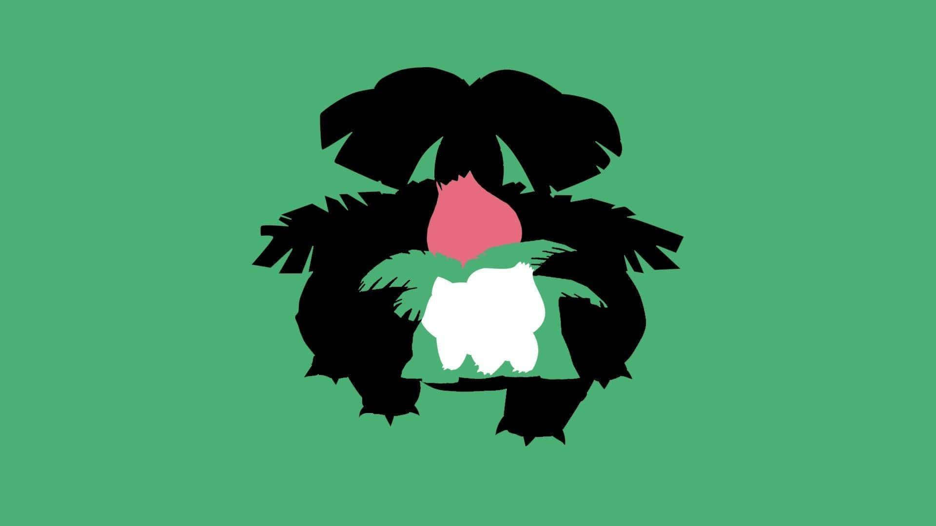 Ivysaur, palm tree, pink fruit, Full HD Desktop Wallpaper