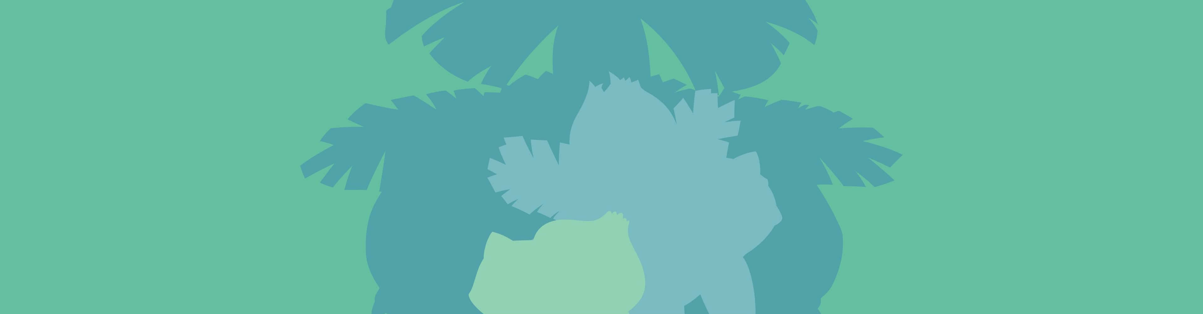 Ivysaur, teal, mint green, 4K Desktop Wallpaper
