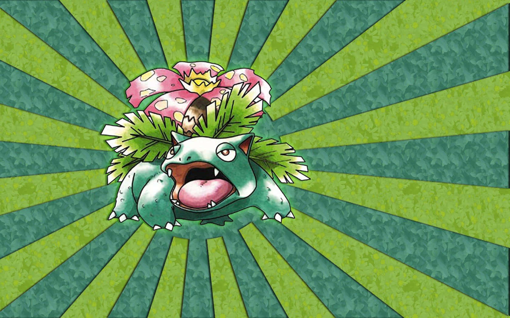 Ivysaur, green, pink flower, HD Desktop Wallpaper