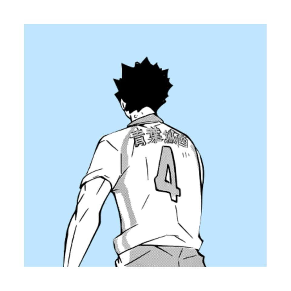 Iwaizumi Hajime, spiky-haired anime volleyball player, white jersey, SD Desktop Wallpaper