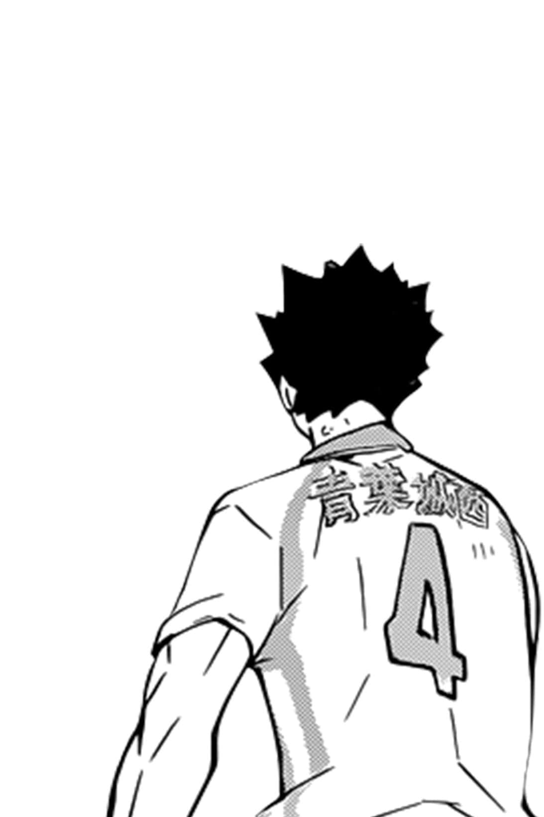 Iwaizumi Hajime, spiky-haired anime volleyball player, jersey number four, HD Phone Wallpaper