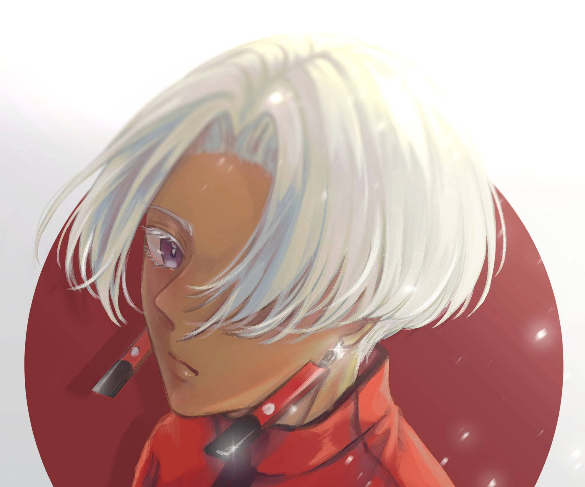 Izana Kurokawa, white hair, purple eyes, Full HD Desktop Wallpaper