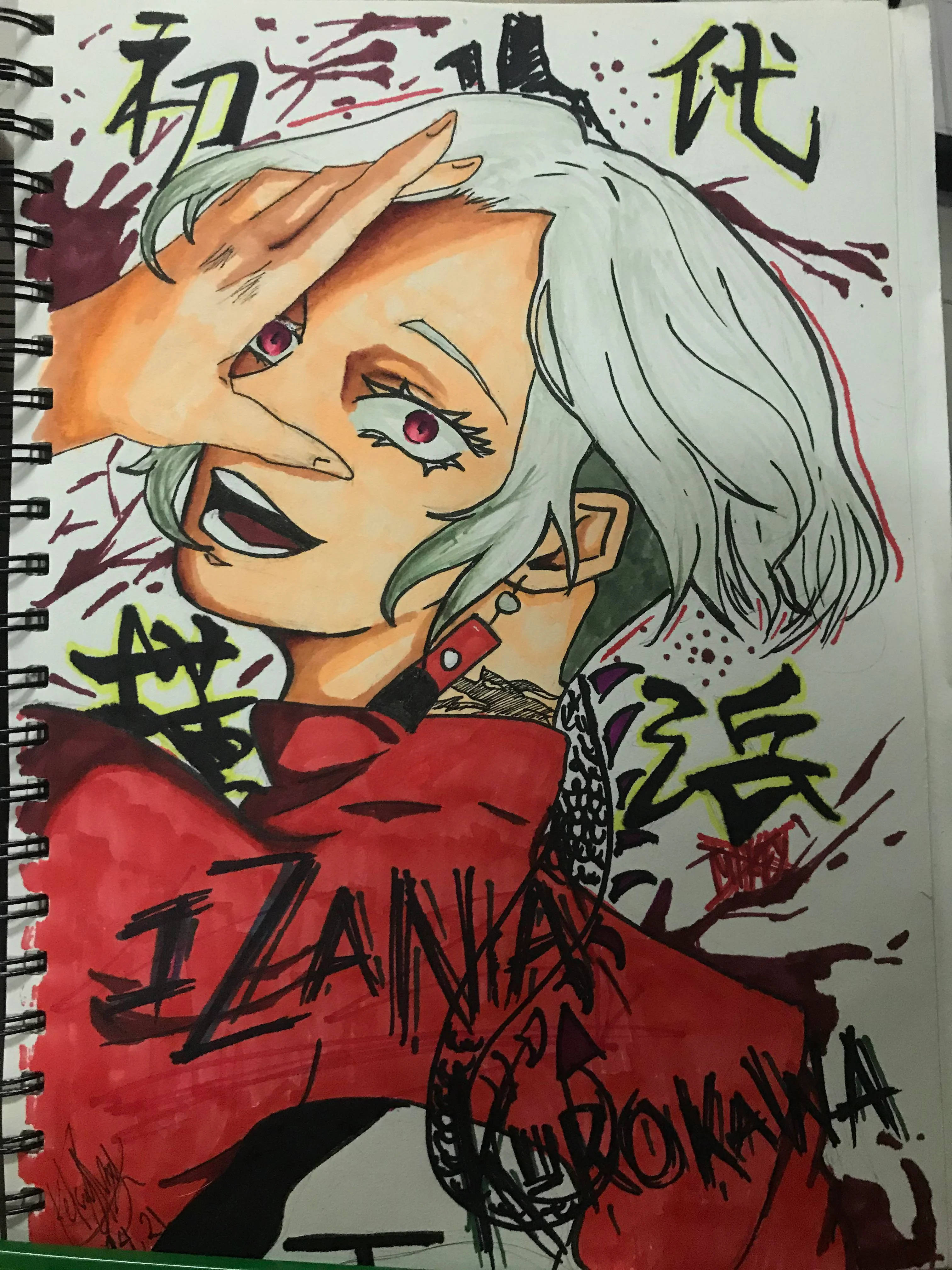 Izana Kurokawa, silver-haired, red eyes, 4K Phone Wallpaper