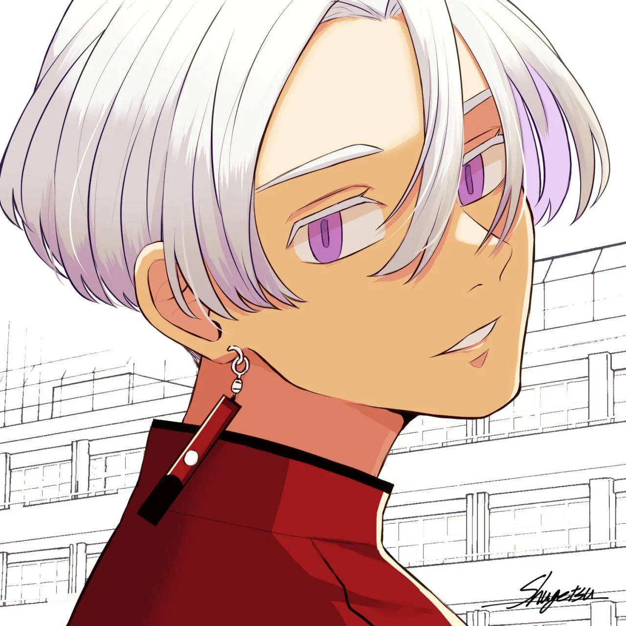 Izana Kurokawa, silver hair, purple eyes, HD Desktop Wallpaper