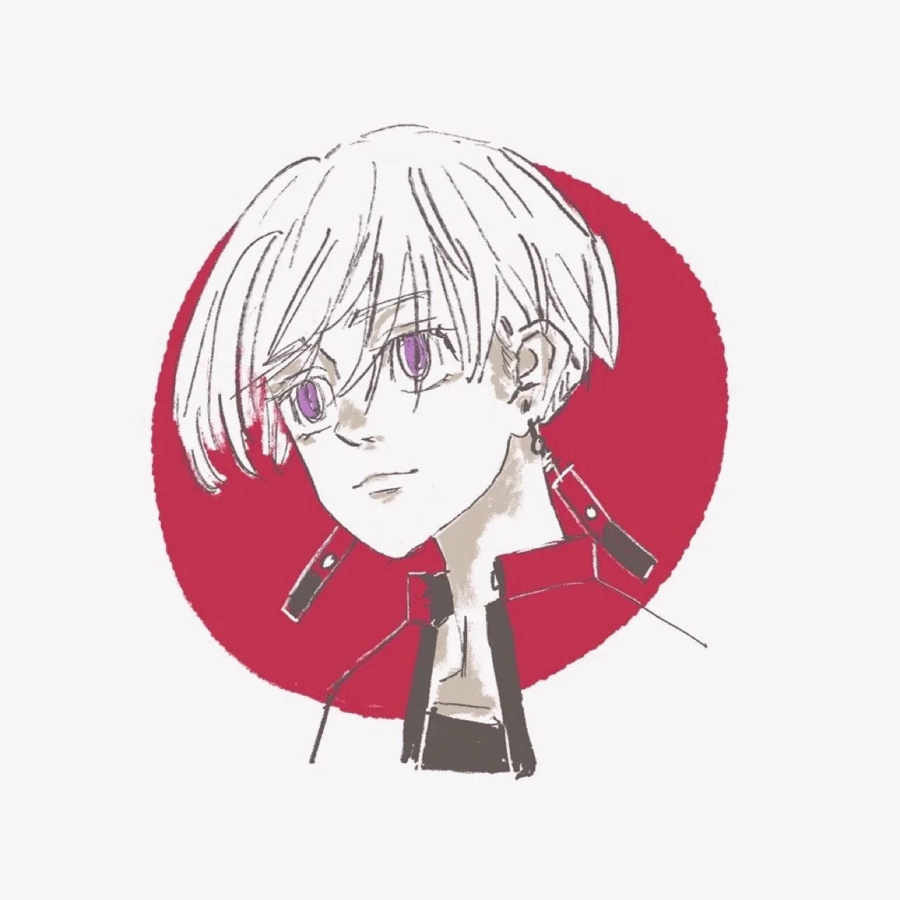 Izana Kurokawa, short white hair, purple eyes, HD Desktop Wallpaper