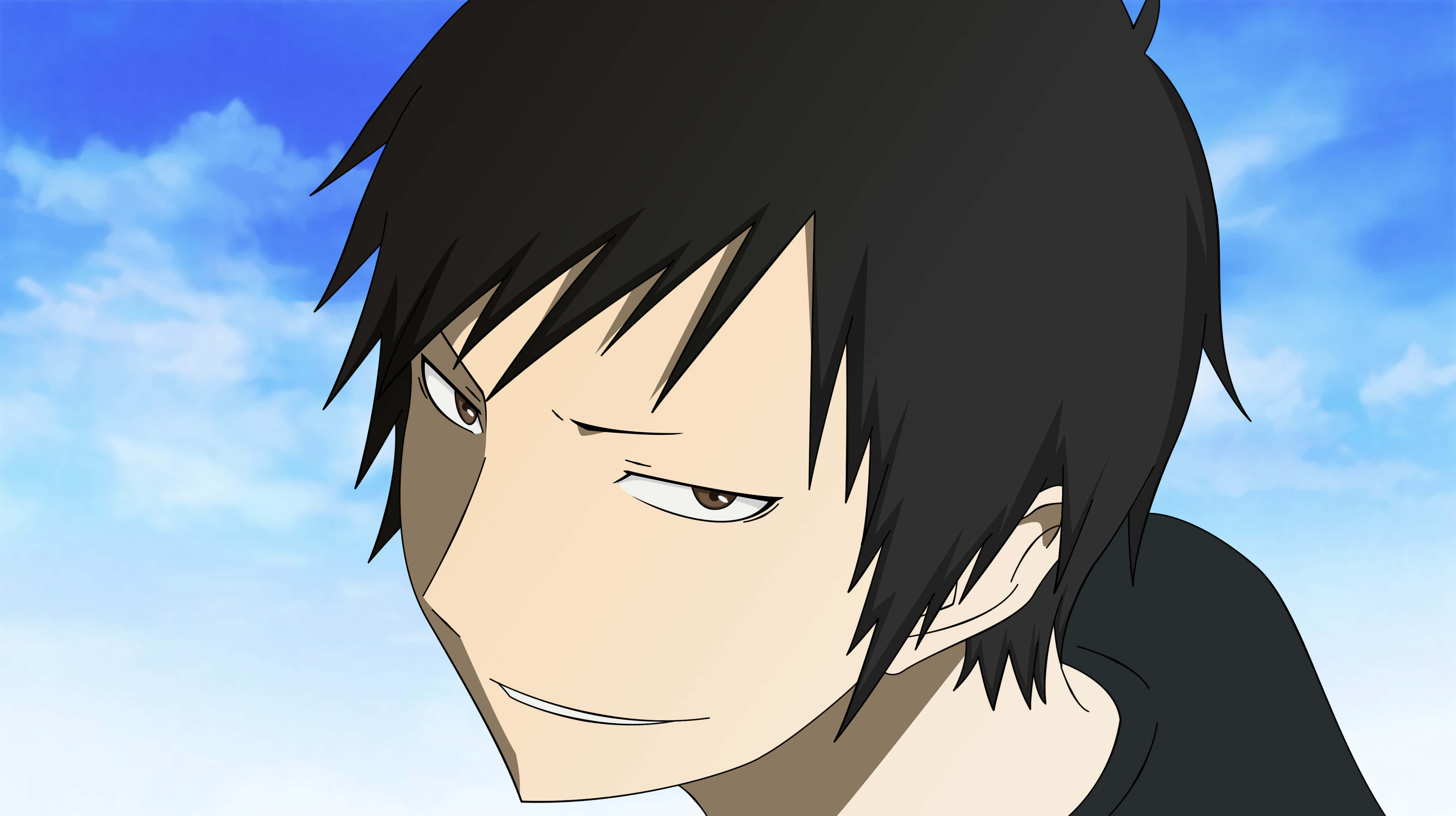 Izaya Orihara, spiky black hair, narrowed eyes, 4K Desktop Wallpaper