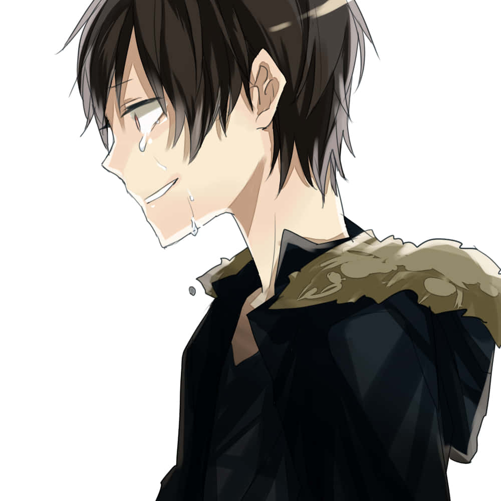 Izaya Orihara, dark hair, tear streaks, SD Desktop Wallpaper