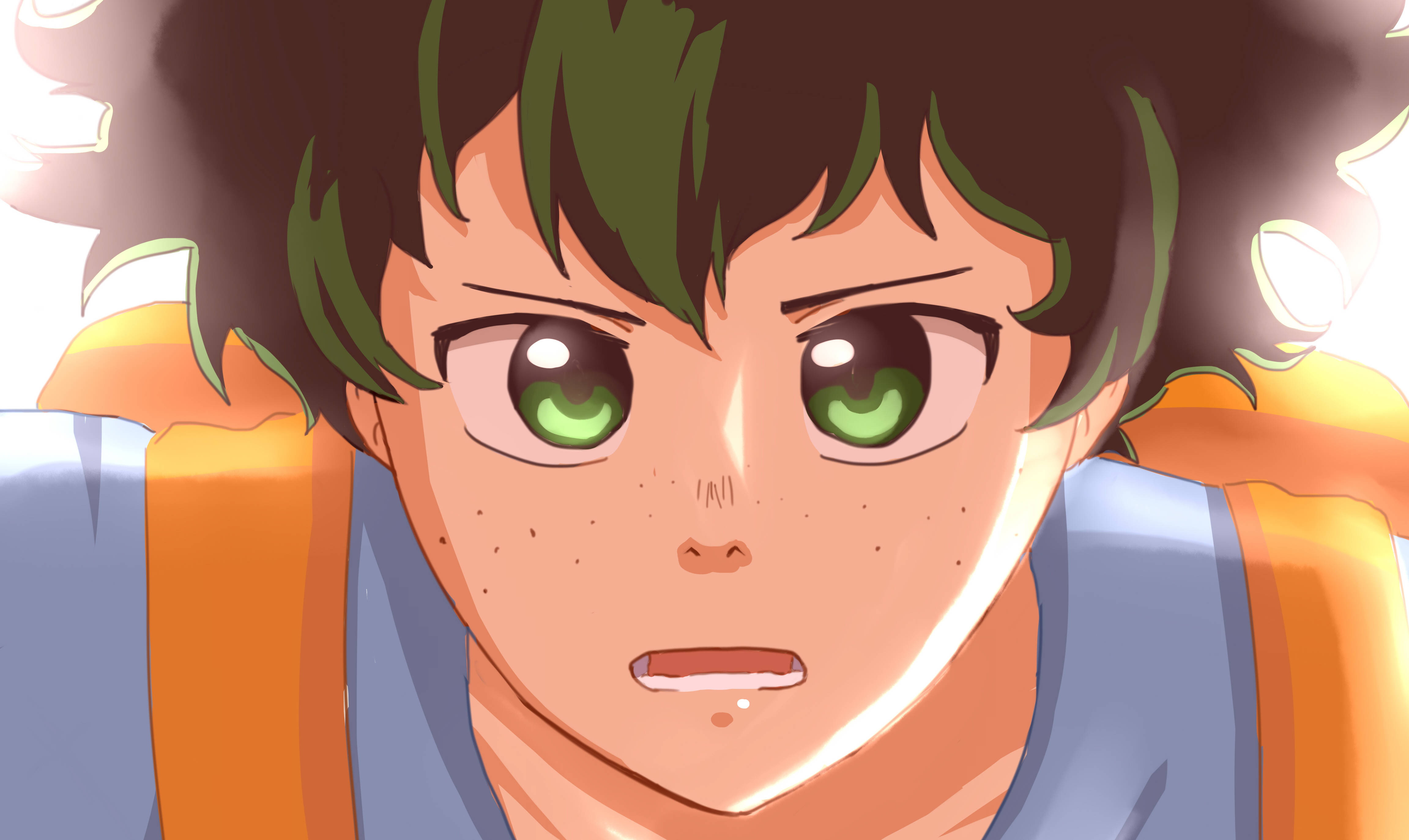 Izuku Midoriya, 4K, green eyes, 4K Desktop Wallpaper