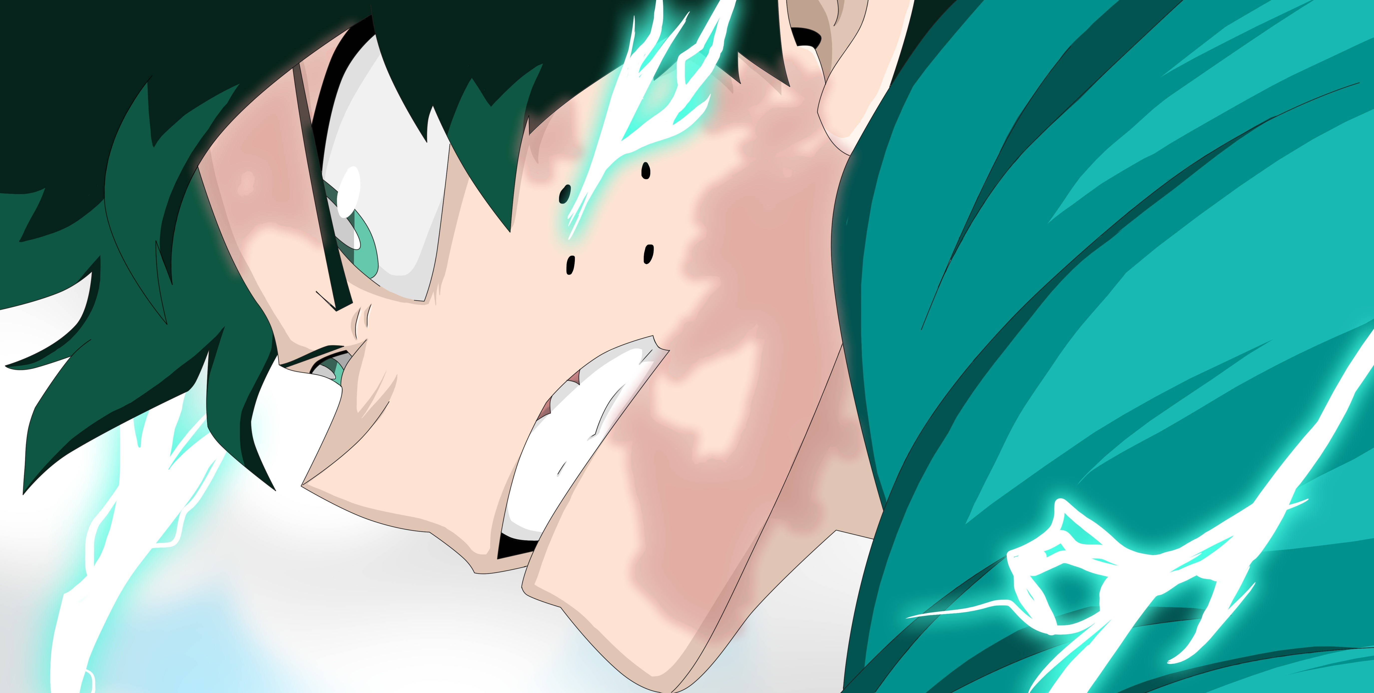 Izuku Midoriya, 4K, green hair, 5K Desktop Wallpaper