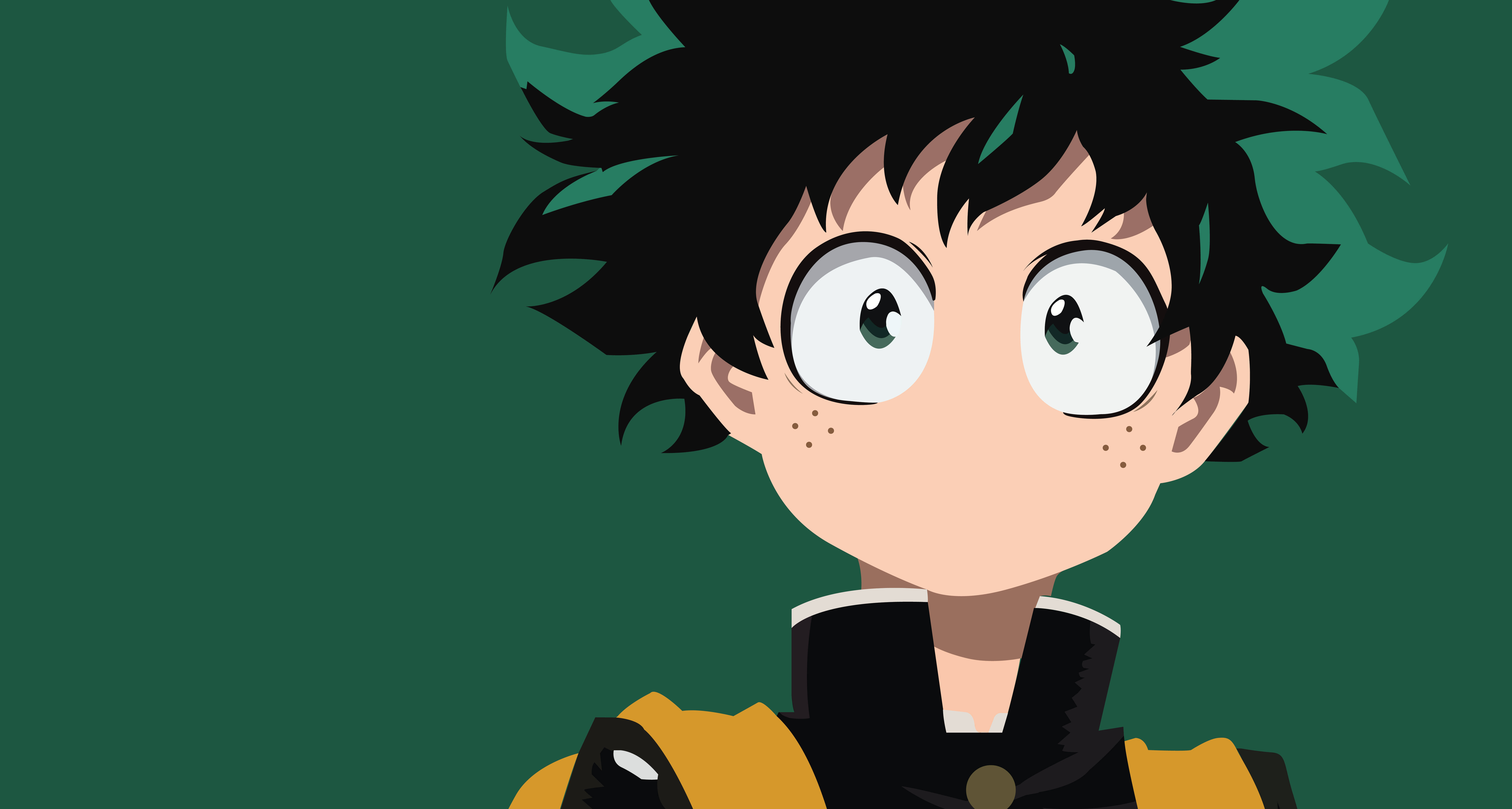 Izuku Midoriya, 4K, spiky black hair, 8K Desktop Wallpaper
