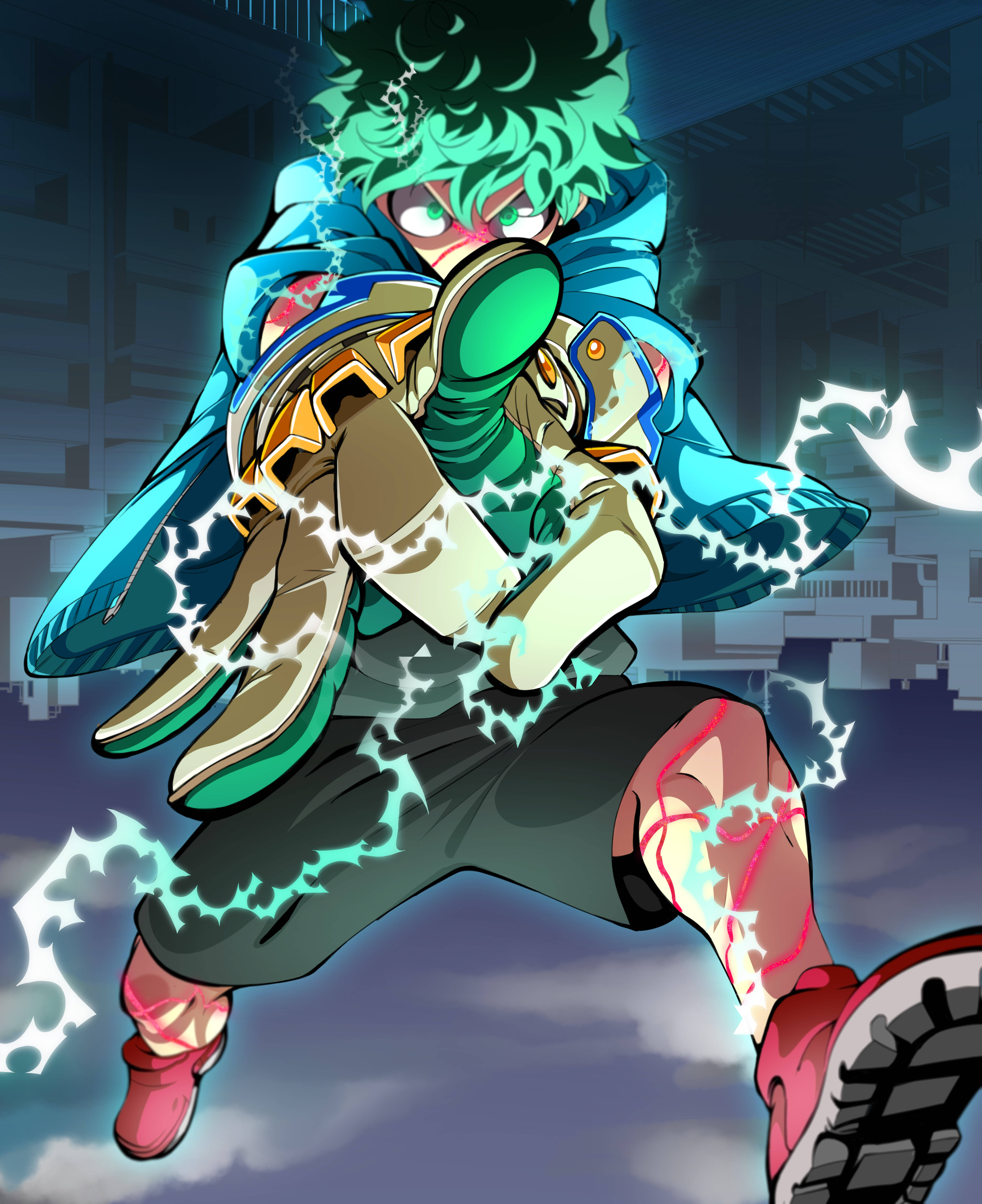 Izuku Midoriya, 4K, flick attack, 5K Phone Wallpaper
