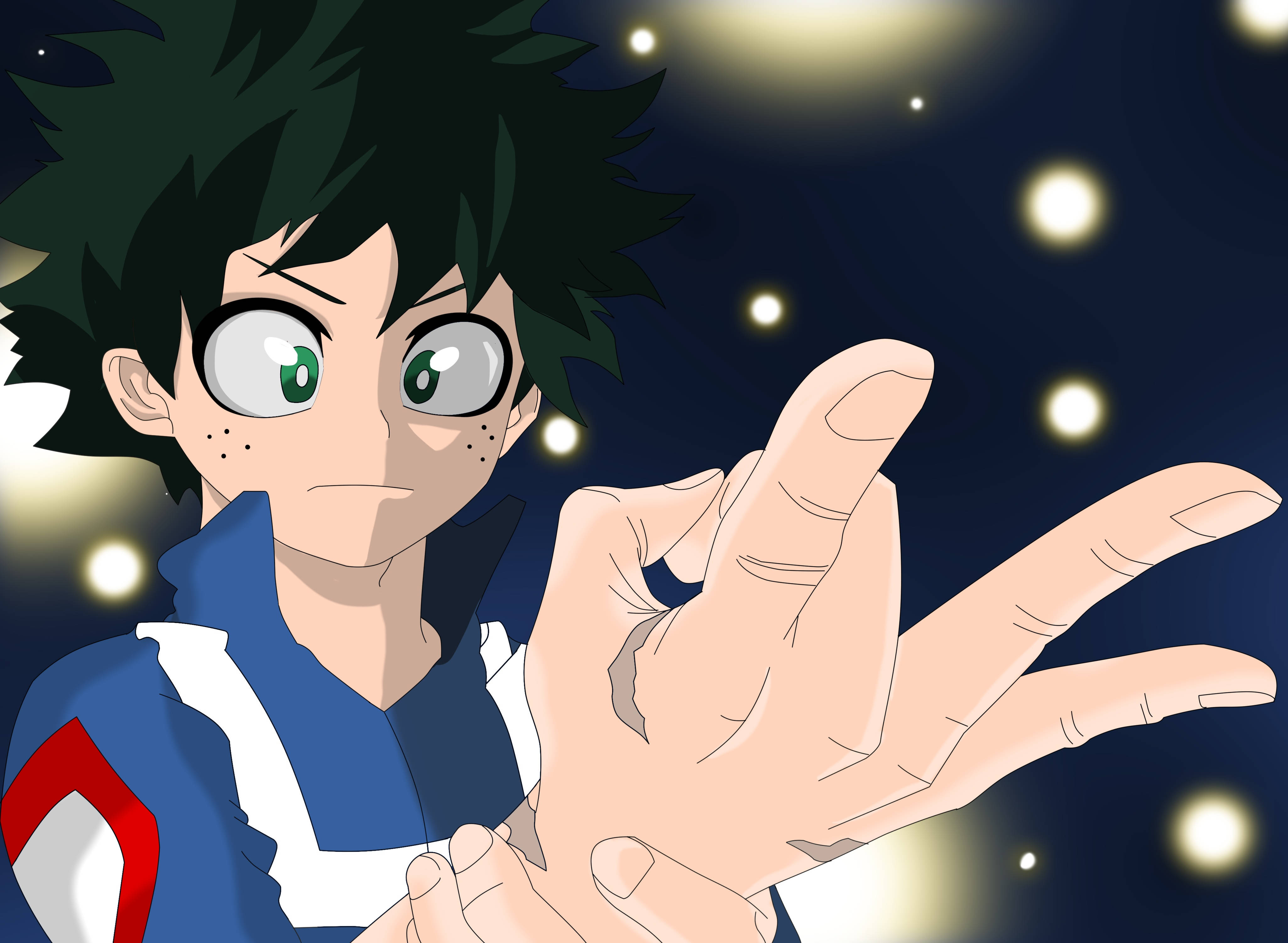 Izuku Midoriya, 4K, green eyes, 4K Desktop Wallpaper
