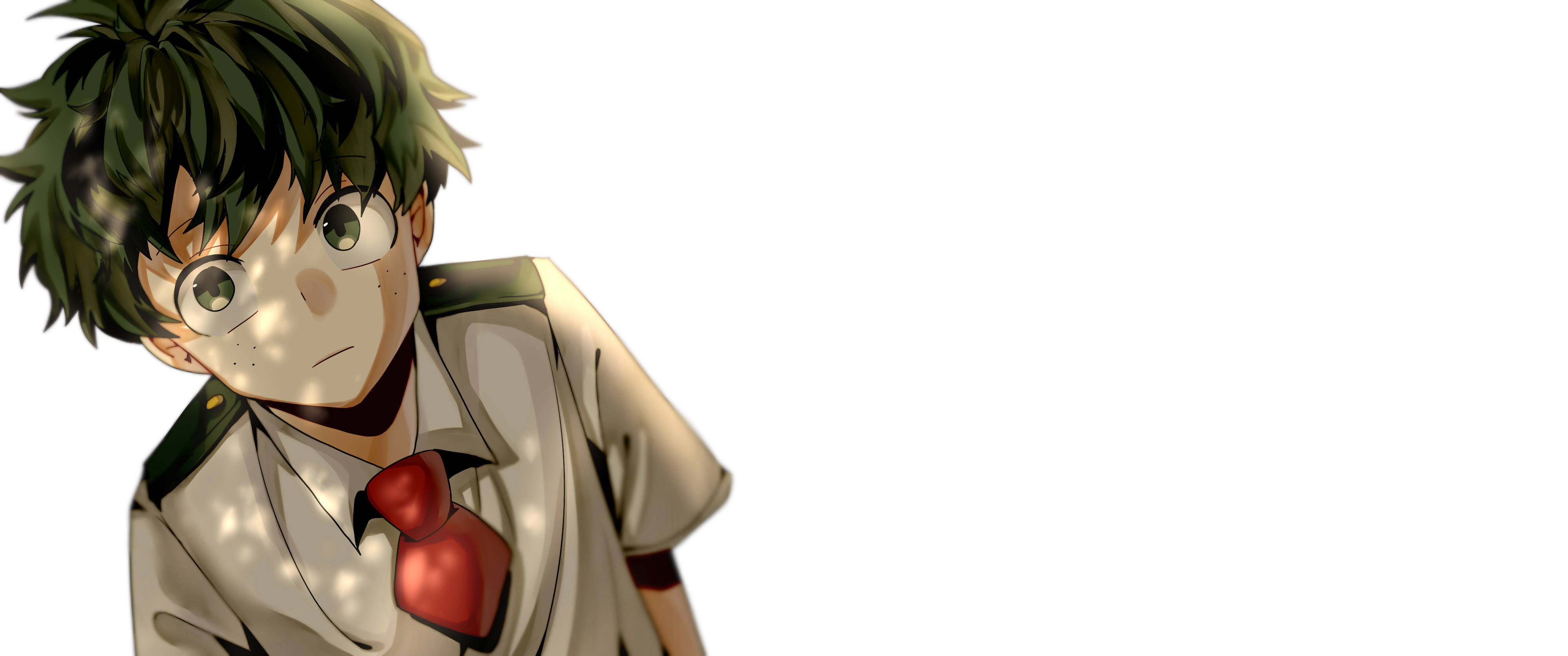 Izuku Midoriya, messy green hair, glasses, 4K Desktop Wallpaper