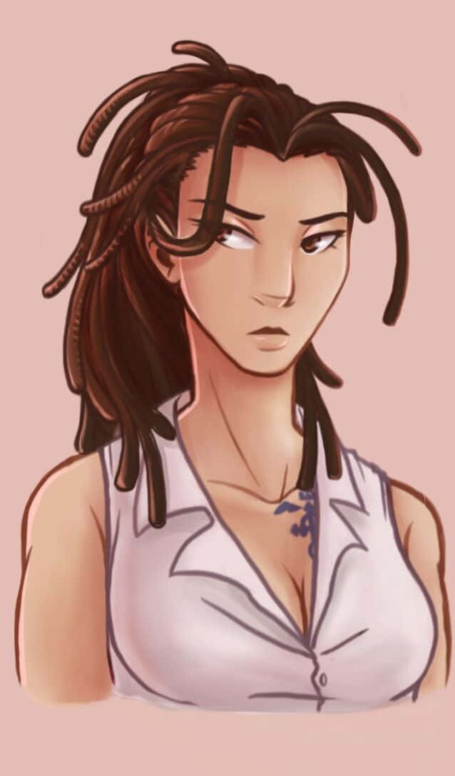 Izumi Curtis, long brown dreadlocks, white sleeveless shirt, SD Phone Wallpaper