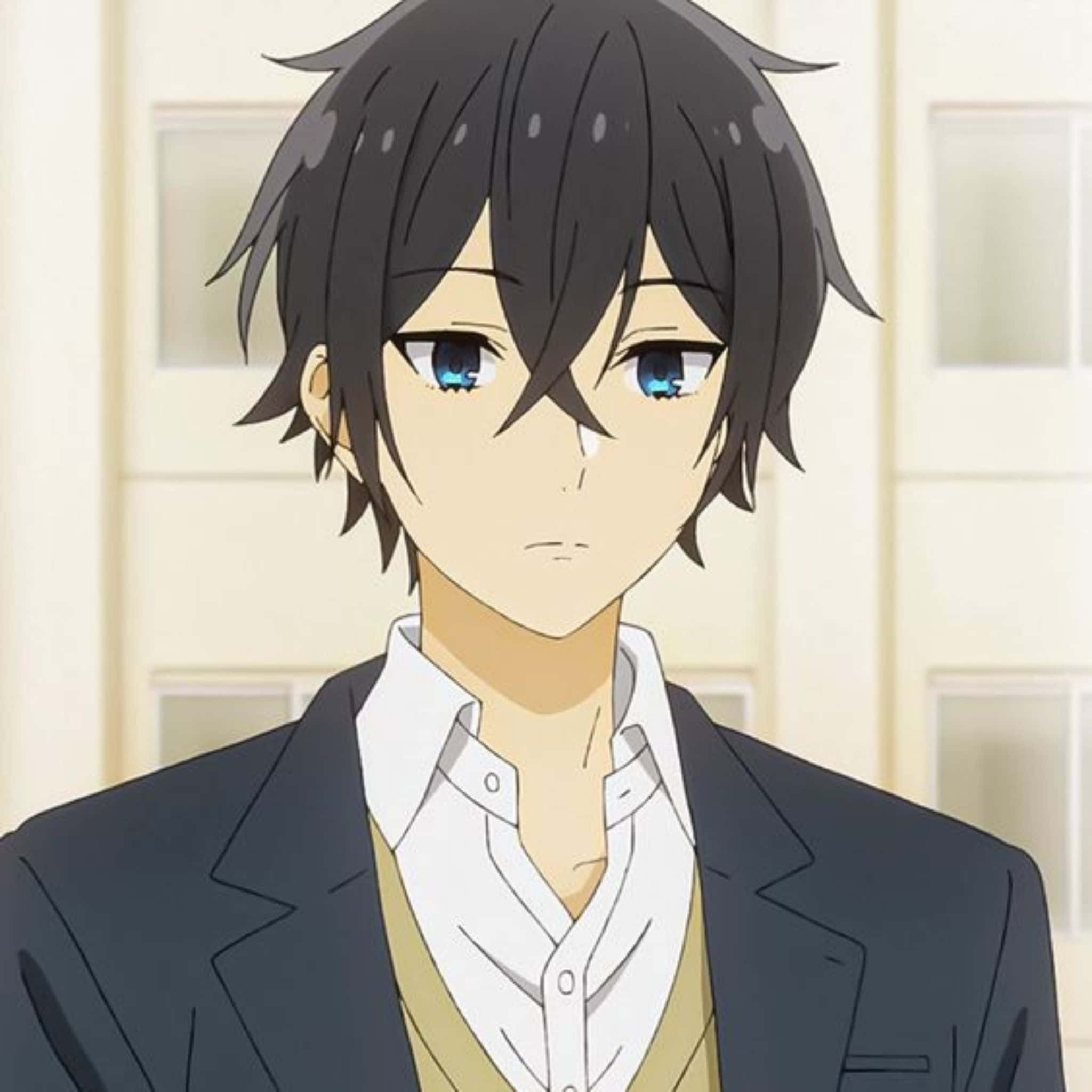 Izumi Miyamura, anime character, messy black hair, Full HD Desktop Wallpaper