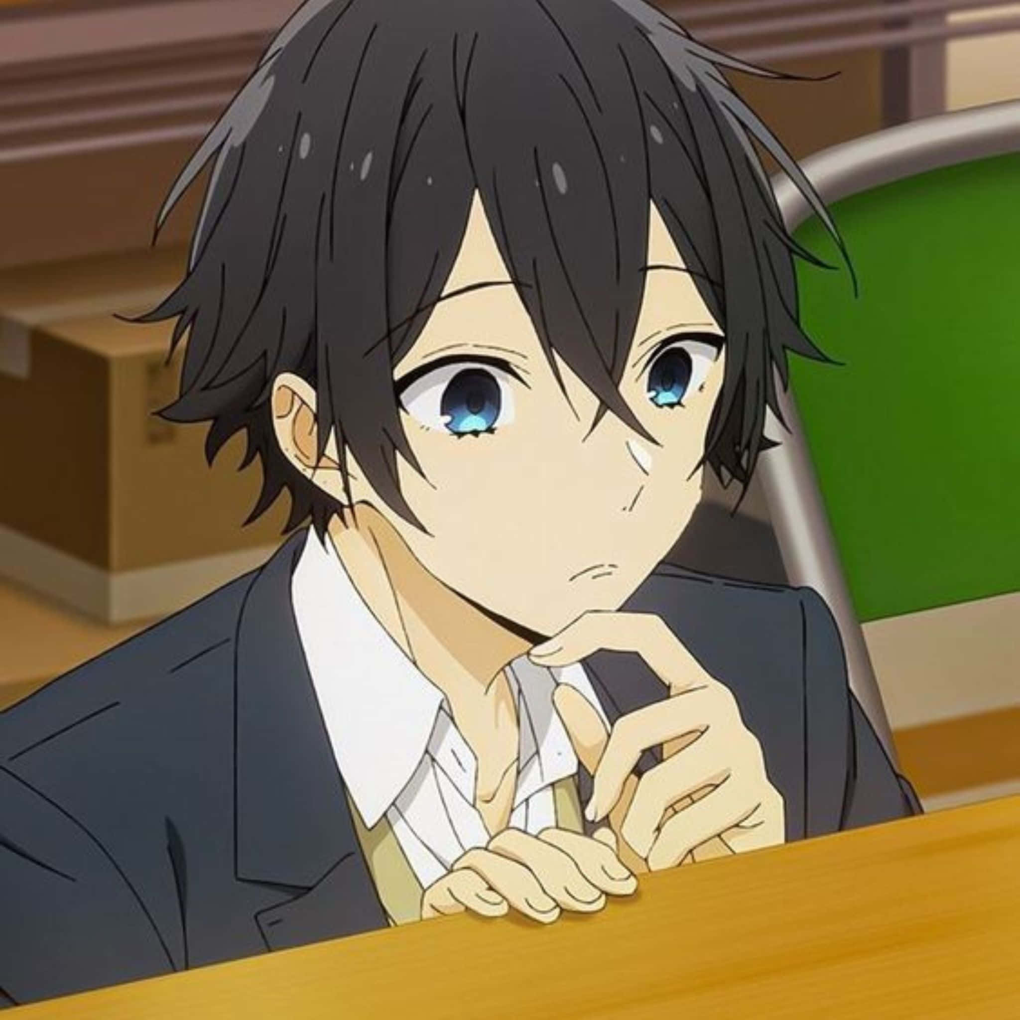 Izumi Miyamura, anime, classroom, Full HD Desktop Wallpaper