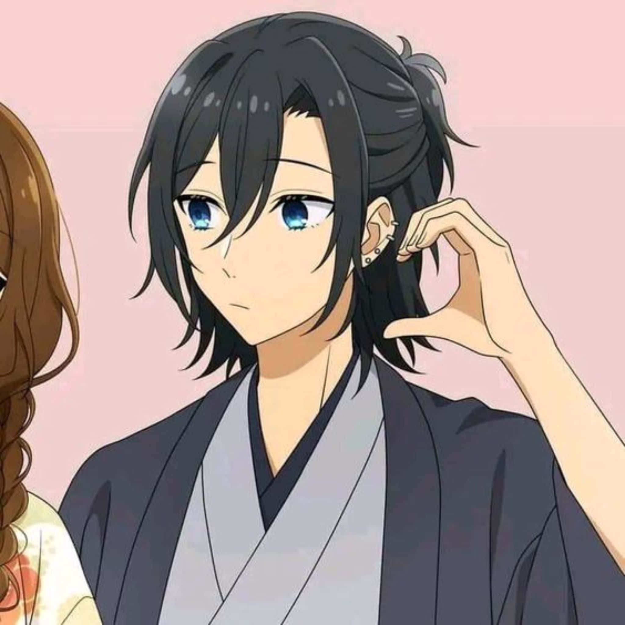 Izumi Miyamura, black hair, blue eyes, Full HD Desktop Wallpaper