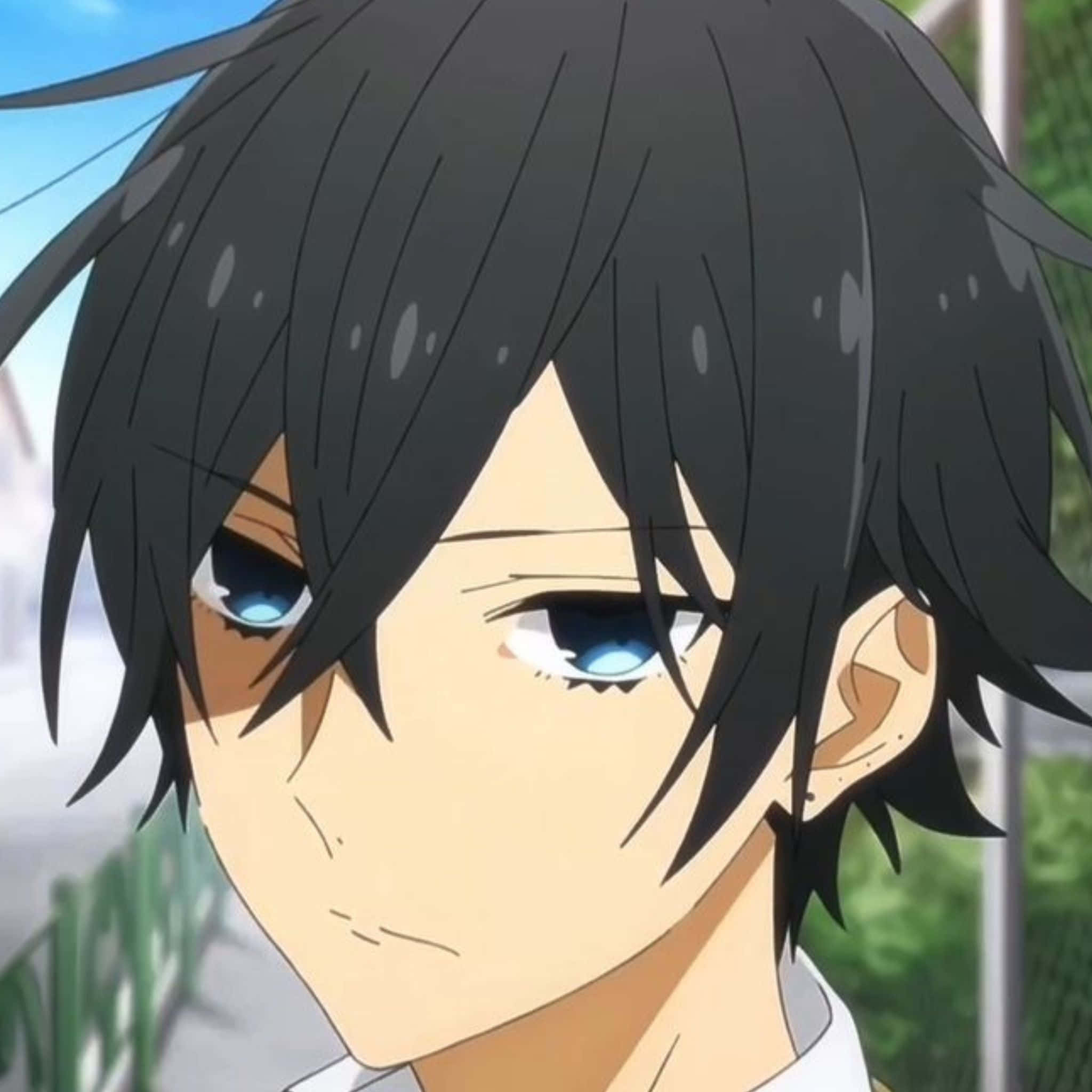 Izumi Miyamura, anime boy, messy black hair, Full HD Desktop Wallpaper