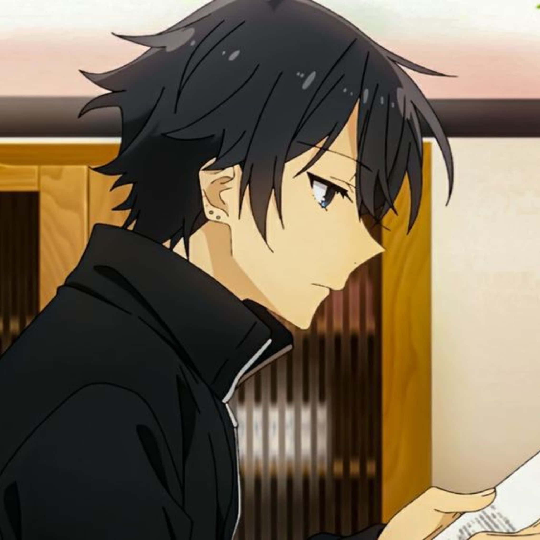 Izumi Miyamura, anime, messy black hair, Full HD Desktop Wallpaper