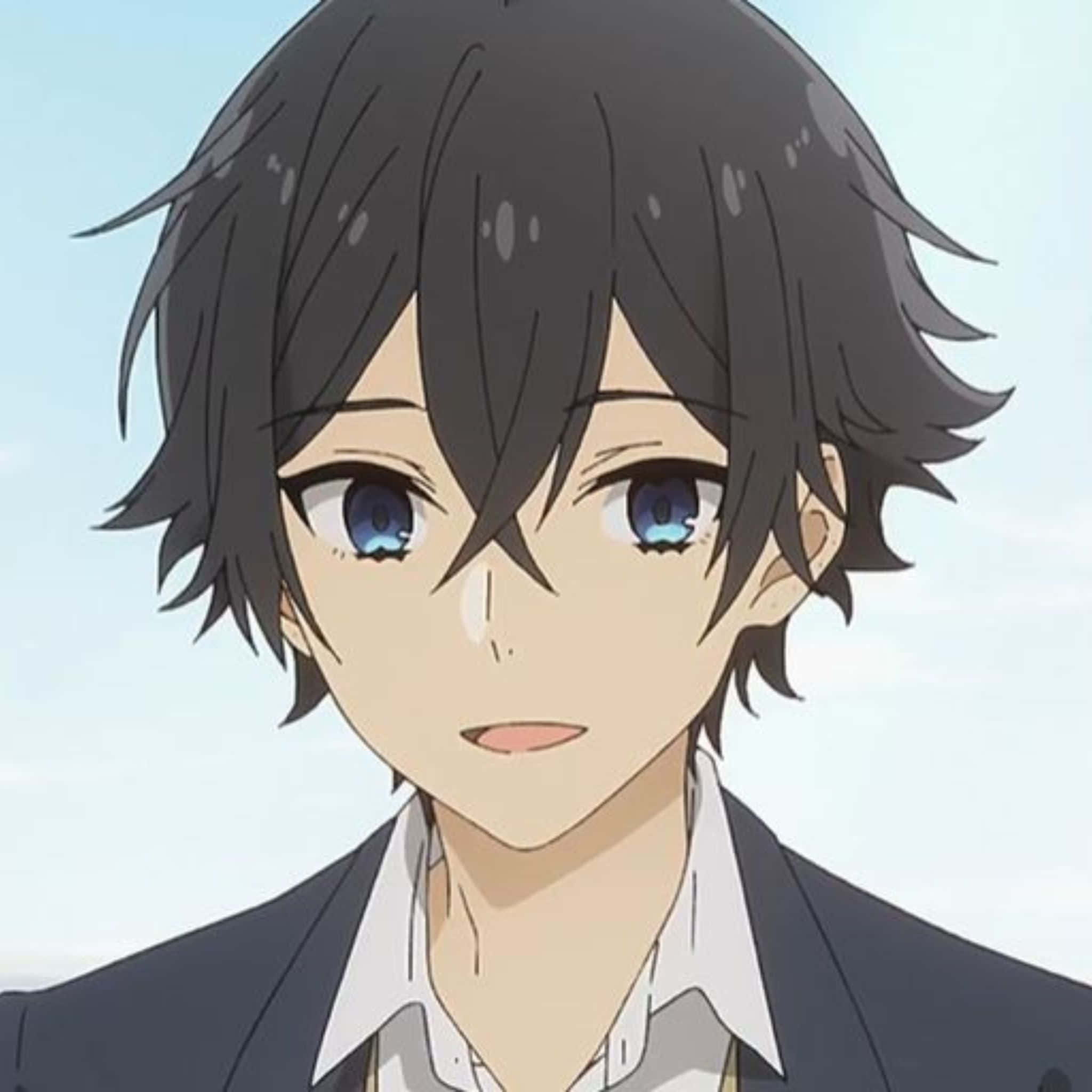 Izumi Miyamura, anime portrait, messy black hair, Full HD Desktop Wallpaper