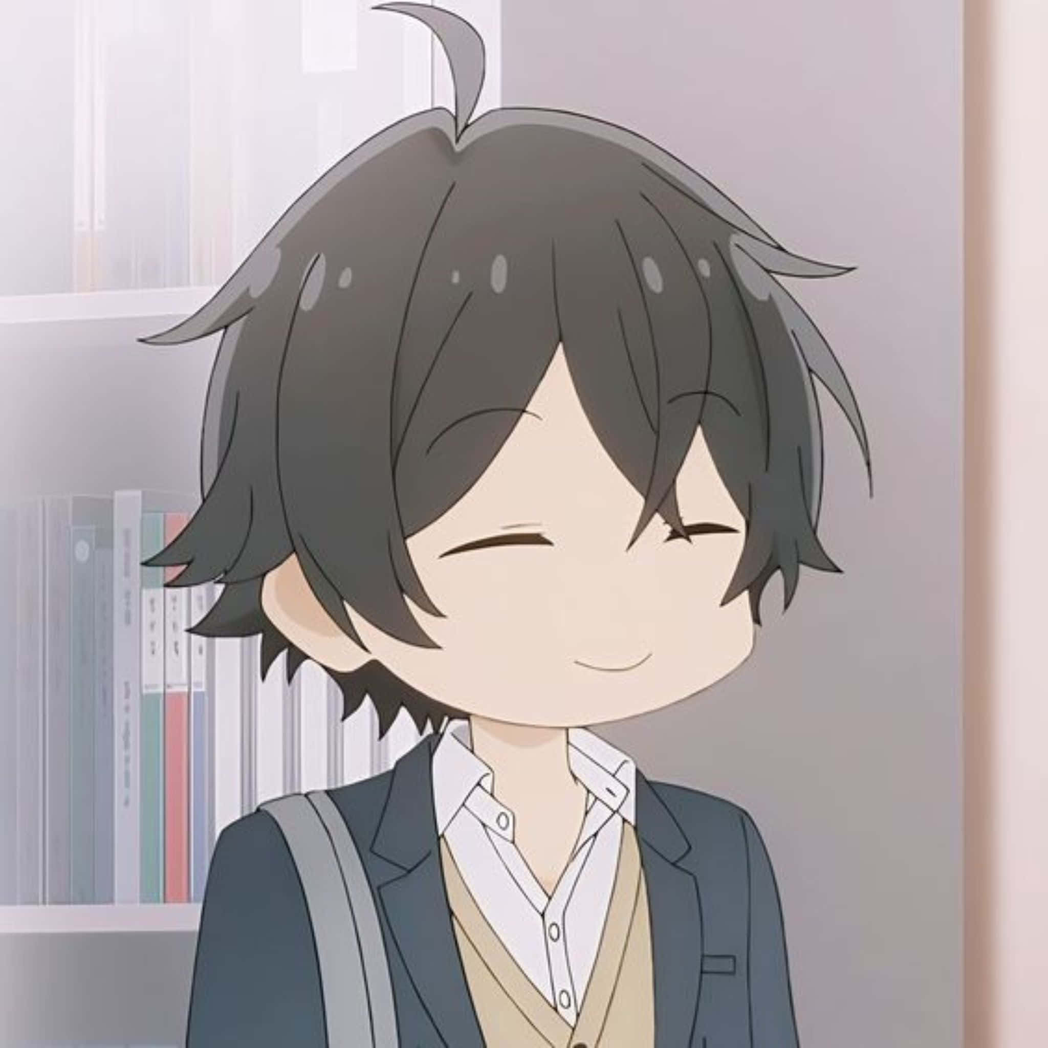 Izumi Miyamura, smiling, dark hair, Full HD Desktop Wallpaper