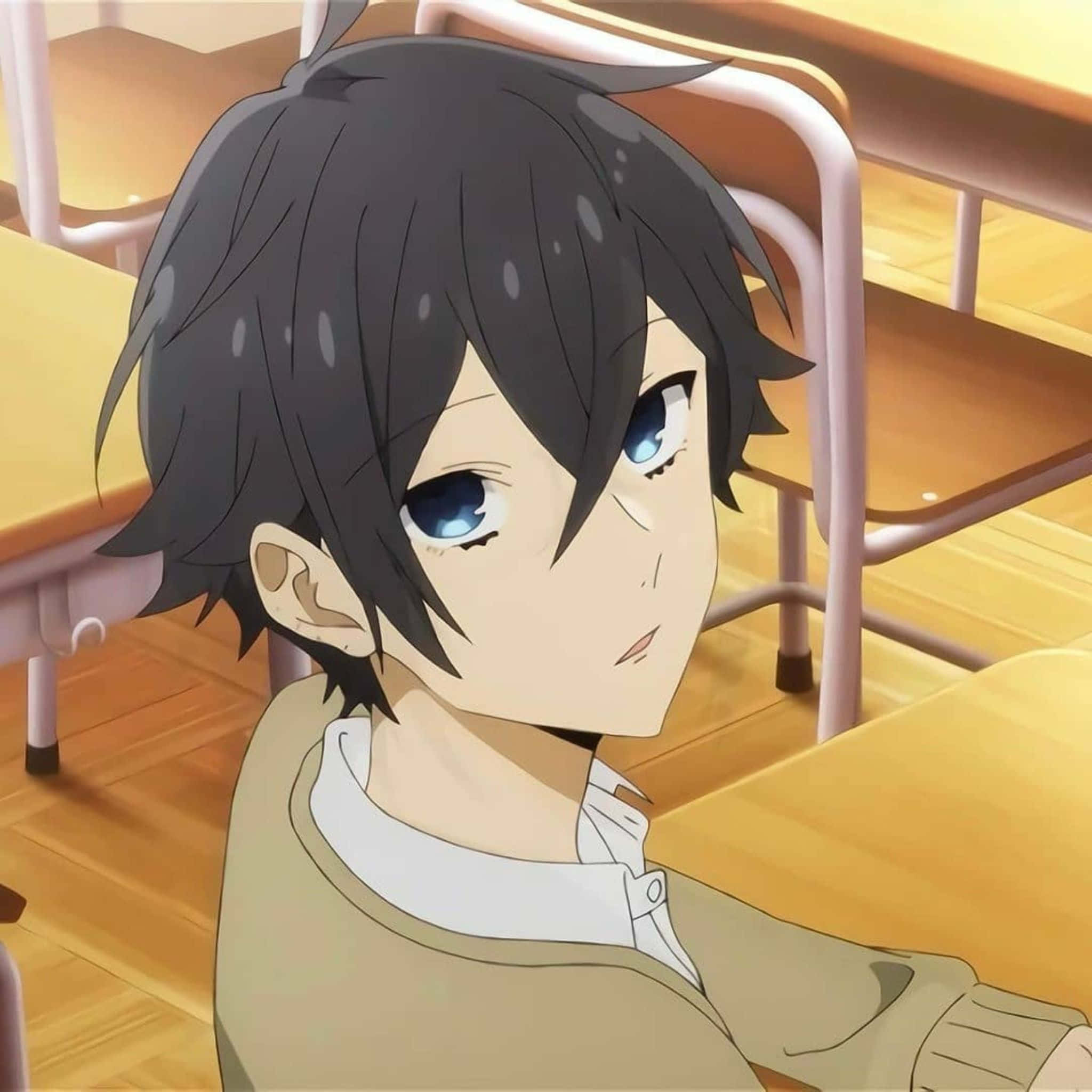 Izumi Miyamura, anime, classroom, Full HD Desktop Wallpaper