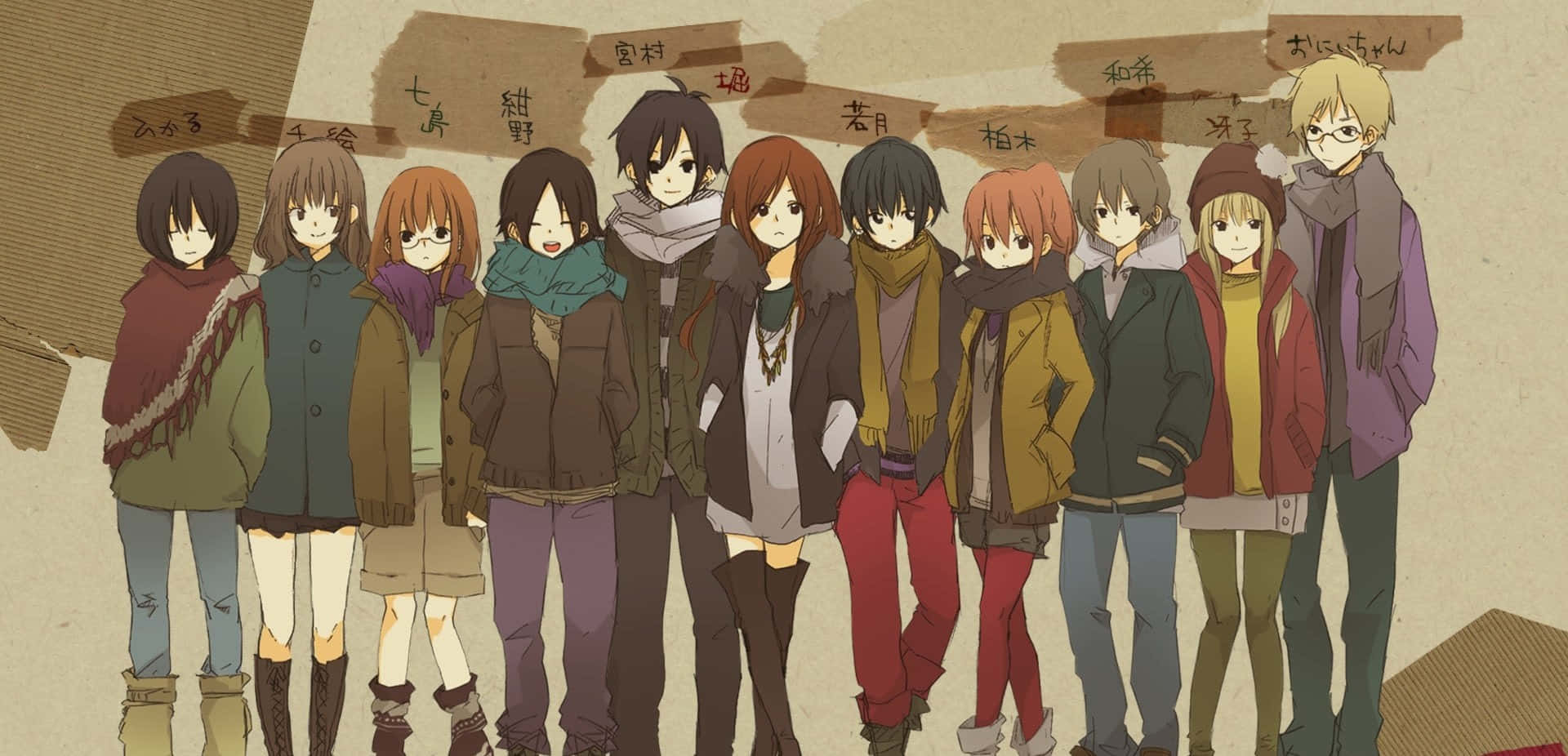 Miyamura Izumi, detailed anime art style, winter coats, Full HD Desktop Wallpaper