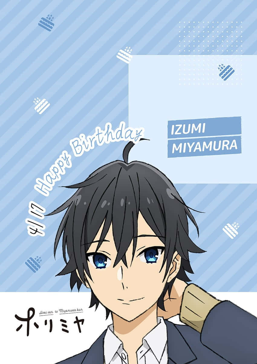 Miyamura Izumi, blue eyes, dark hair, SD Phone Wallpaper