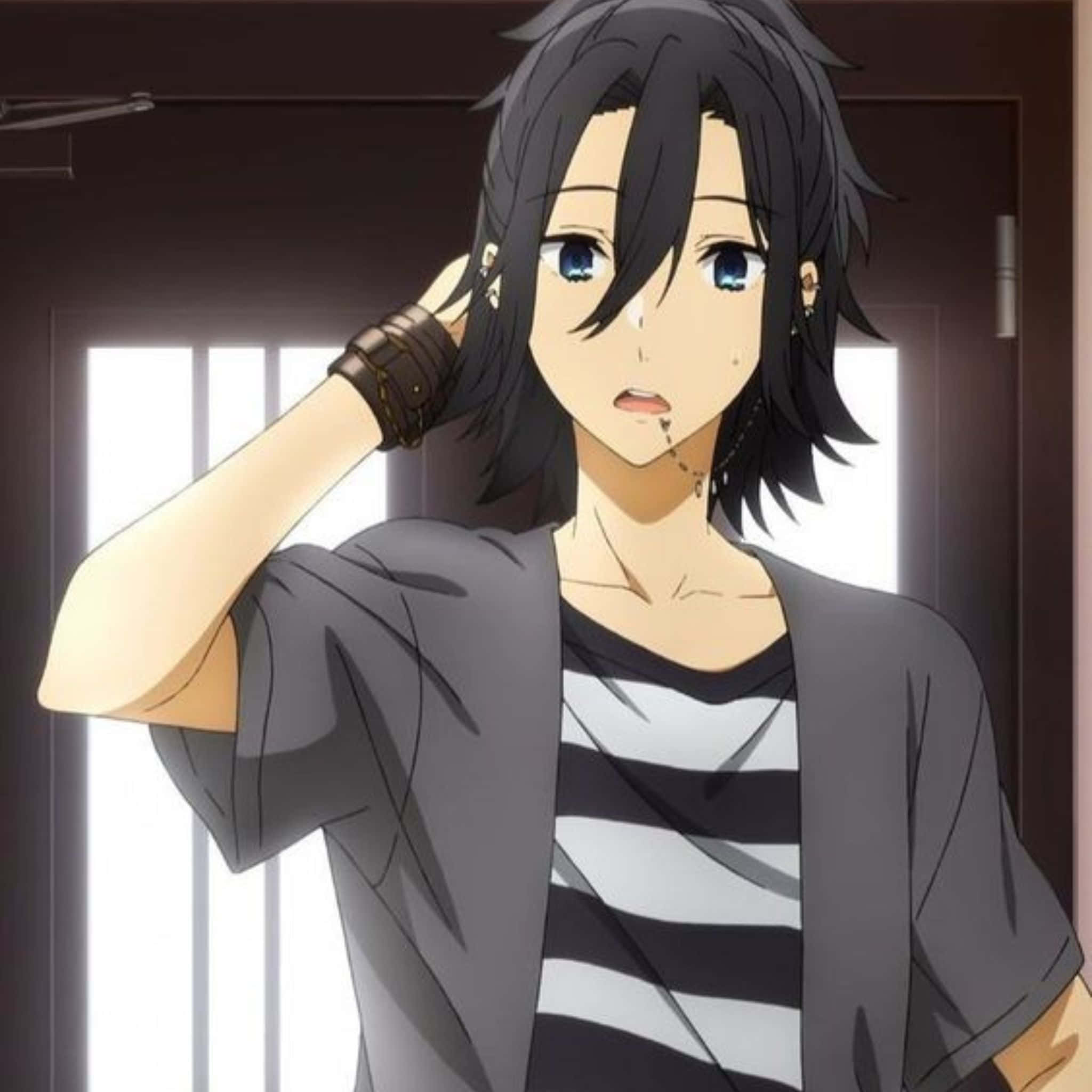 Izumi Miyamura, black hair, blue eyes, Full HD Desktop Wallpaper