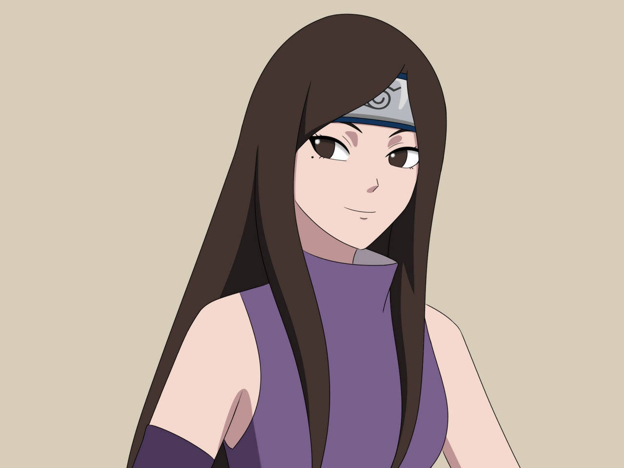 Izumi Uchiha, long brown hair, purple top, HD Desktop Wallpaper