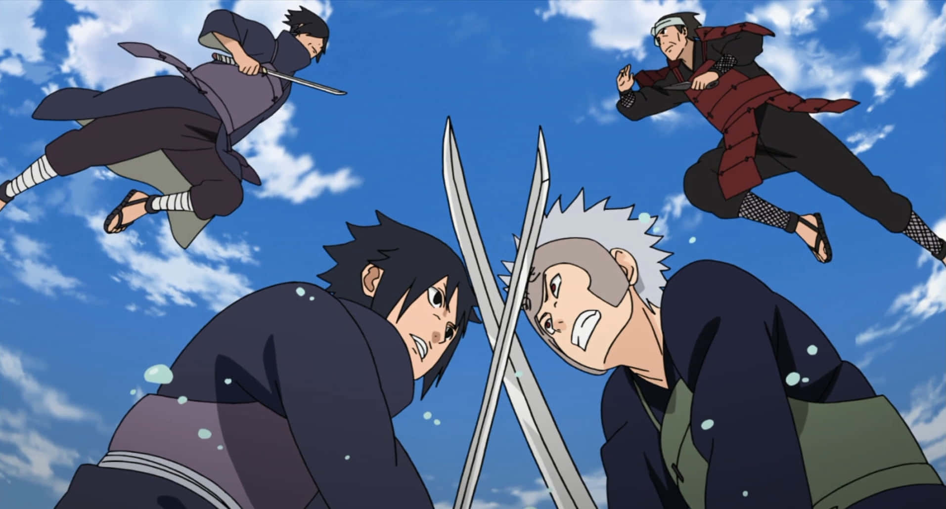 Izuna Uchiha, anime warriors, bright blue sky, HD Desktop Wallpaper