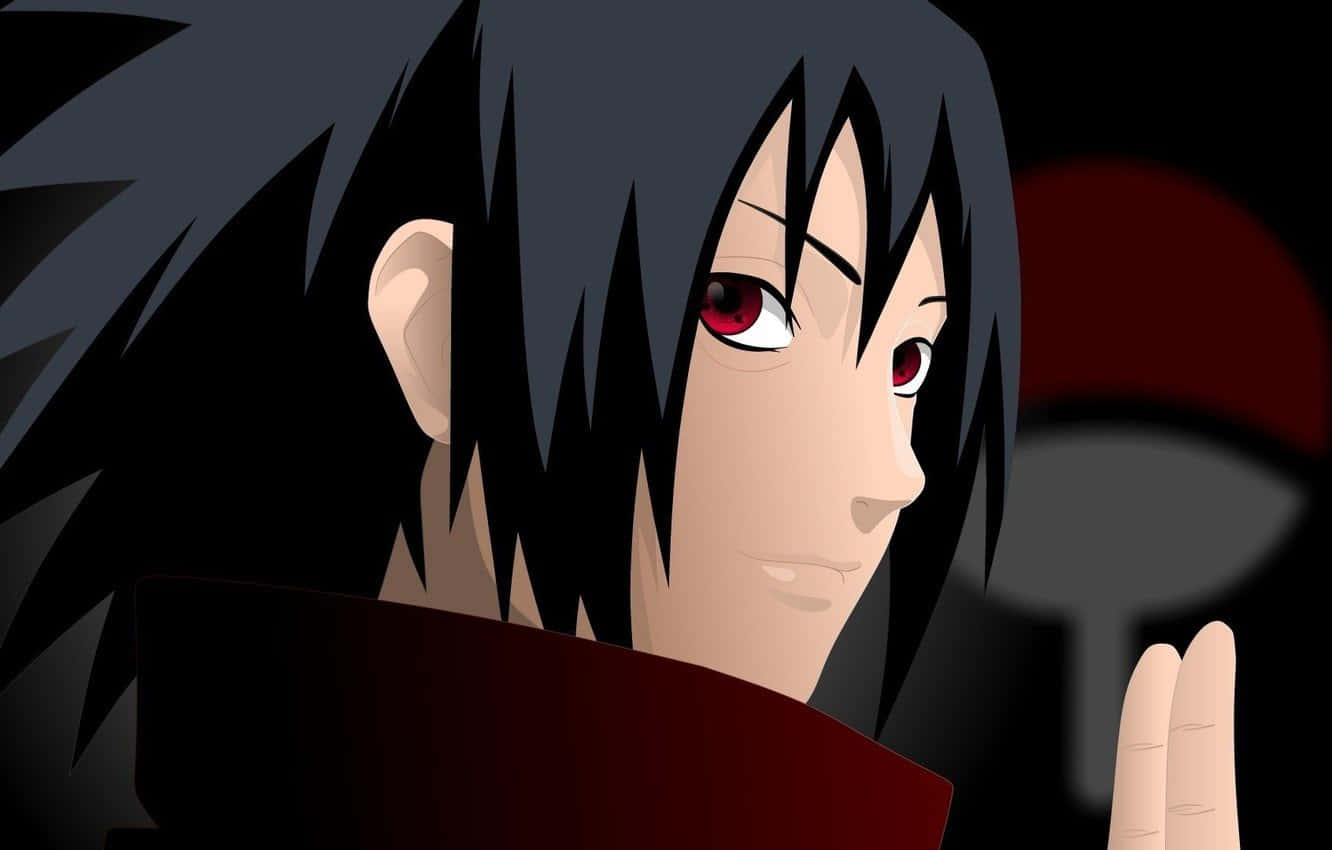 Izuna Uchiha, spiky black hair, red eyes, HD Desktop Wallpaper