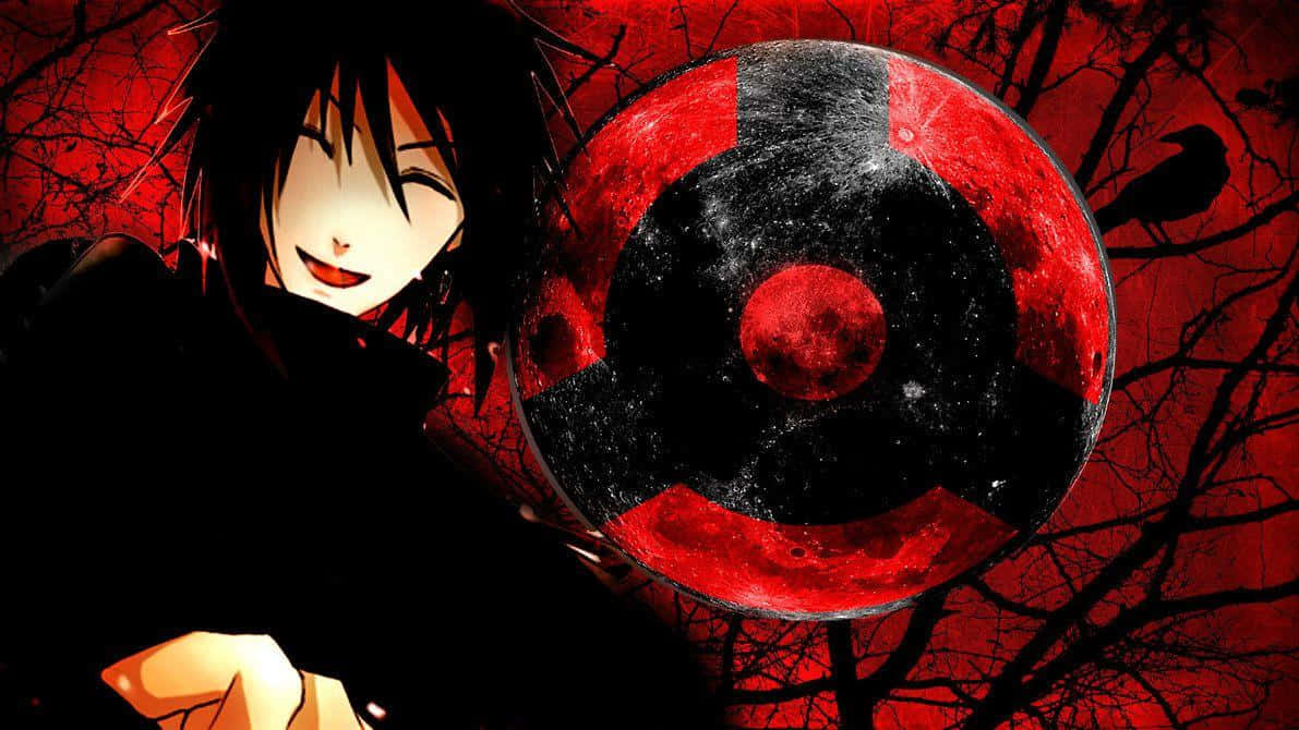 Izuna Uchiha, black hair, red eyes, SD Desktop Wallpaper