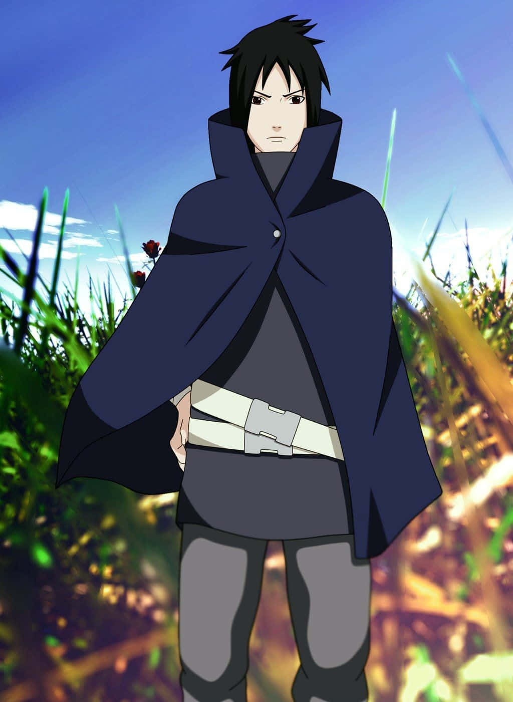 Izuna Uchiha, anime ninja, dark cloak, HD Phone Wallpaper