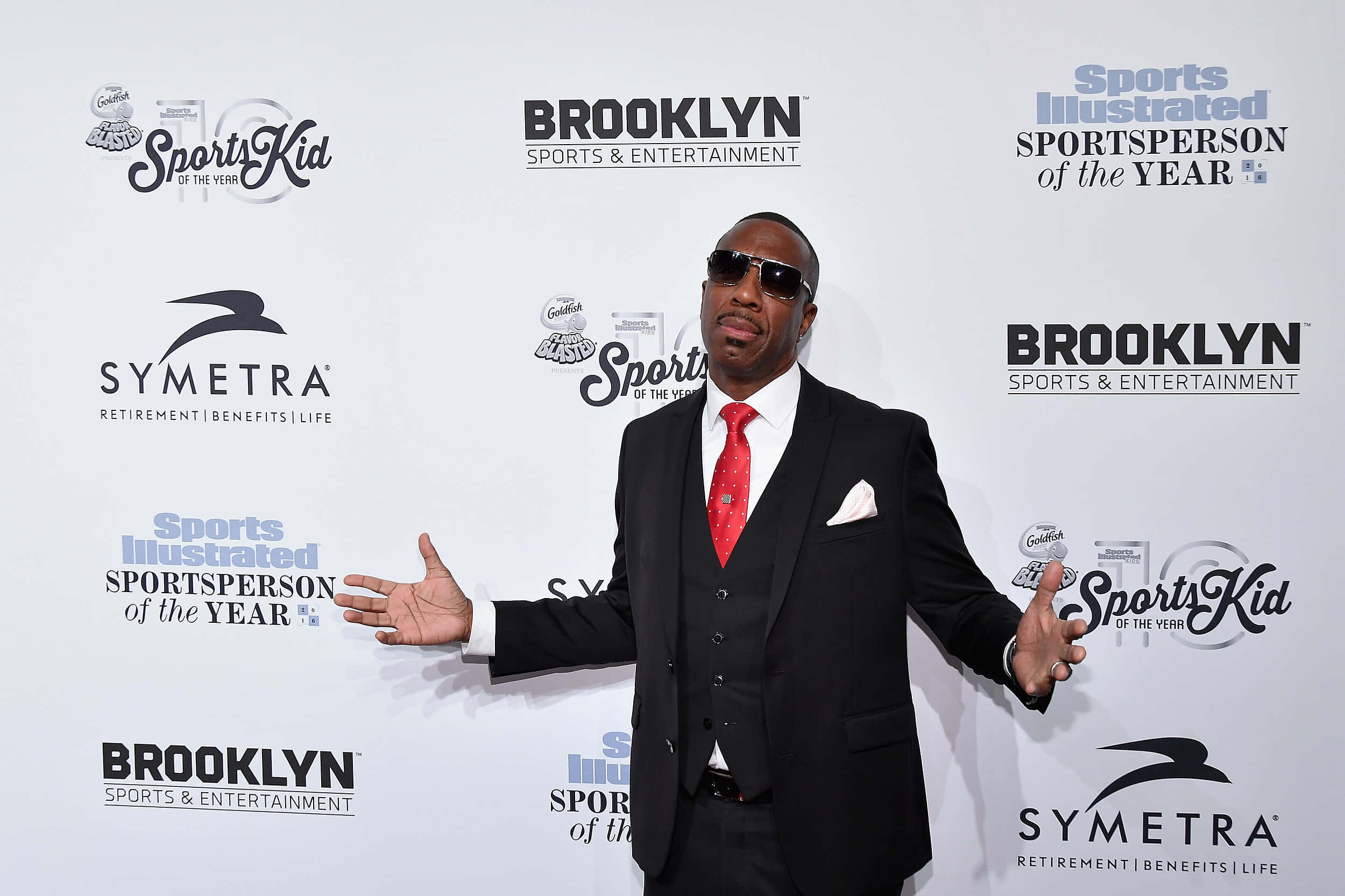 J.b. Smoove, black suit, red tie, Full HD Desktop Wallpaper