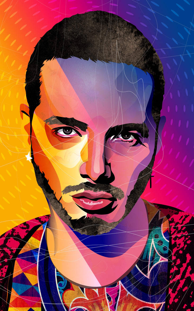 J Balvin, Pop Art, geometric color blocking, HD Phone Wallpaper