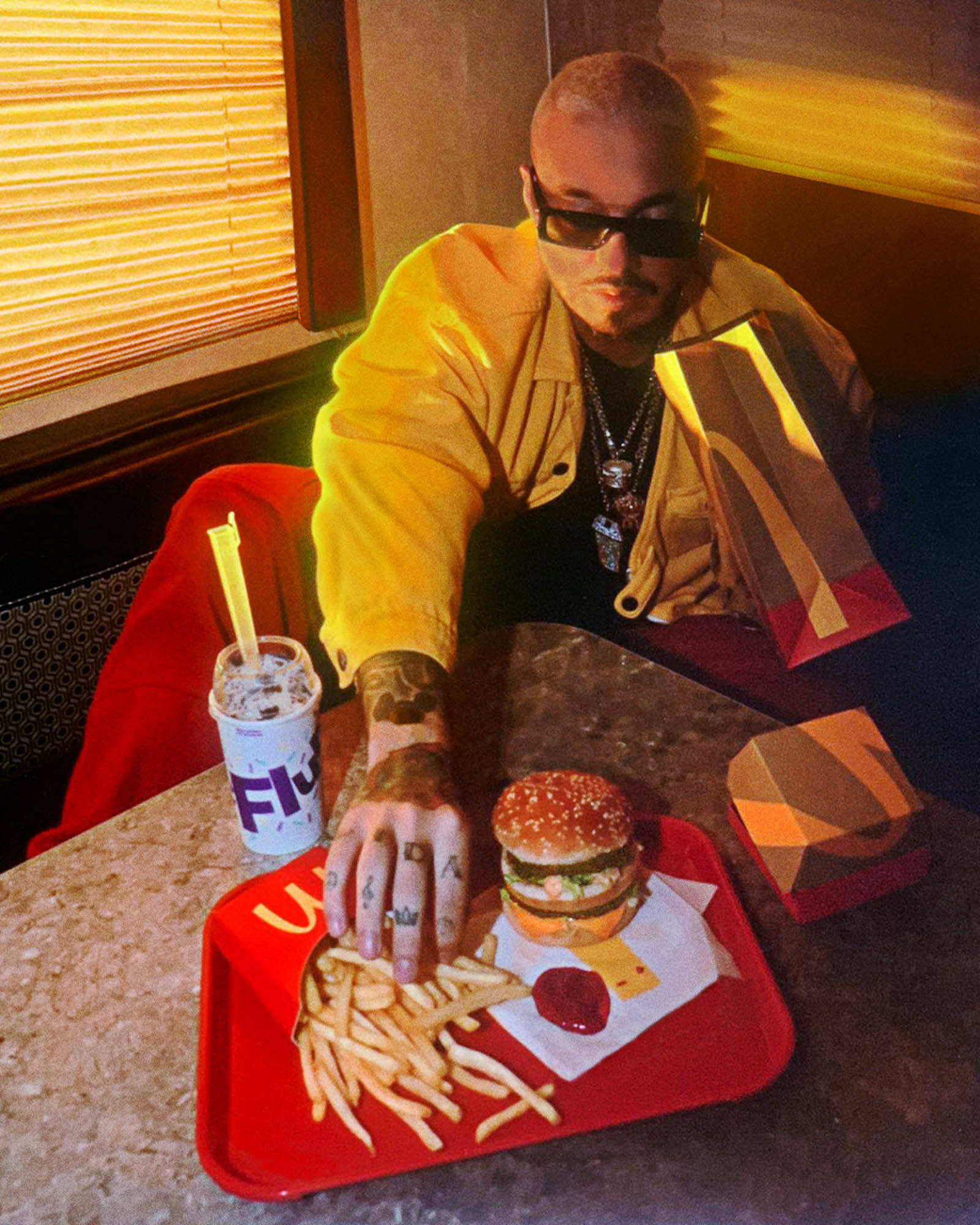 J Balvin, yellow jacket, sunglasses, Full HD Phone Wallpaper