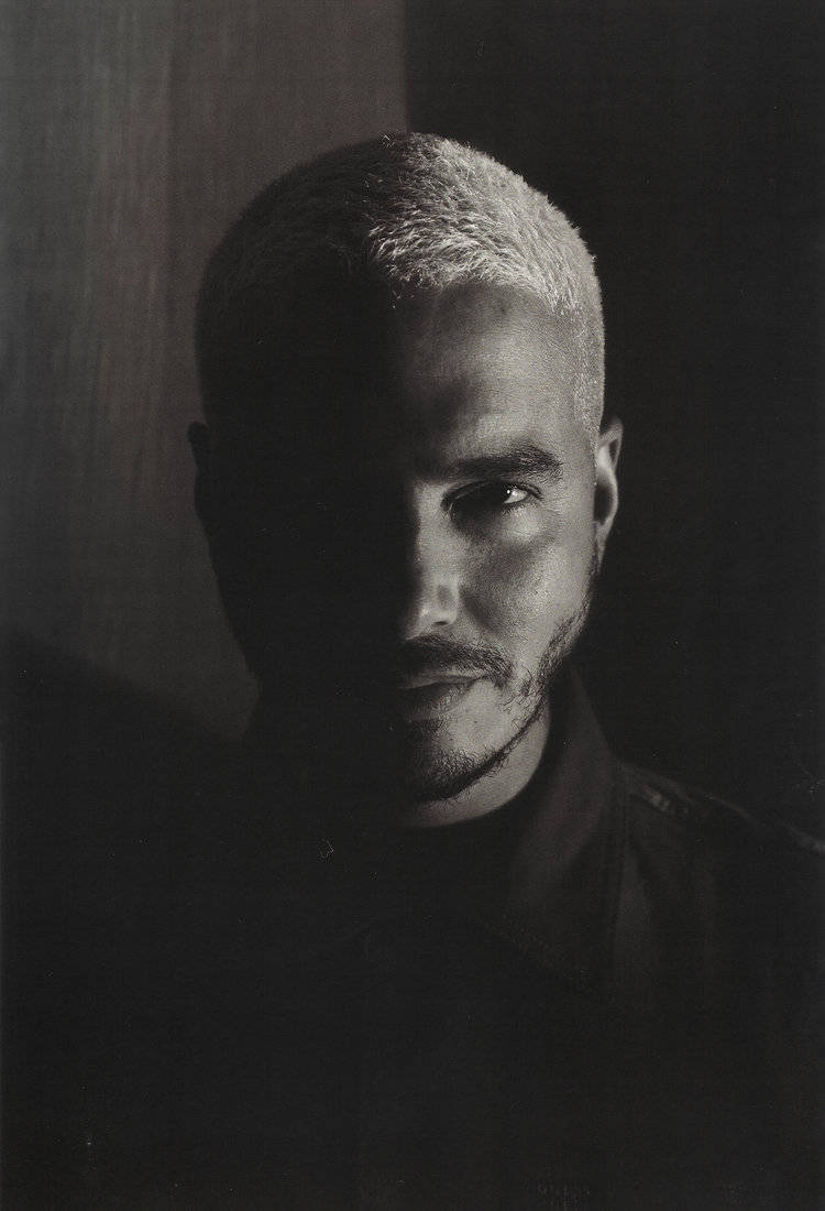 J Balvin, black and white, headshot, SD Phone Wallpaper
