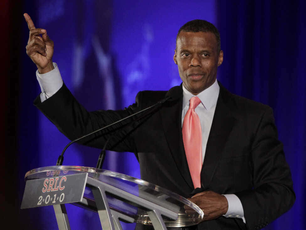 J.C. Watts, black suit, pink tie, SD Desktop Wallpaper
