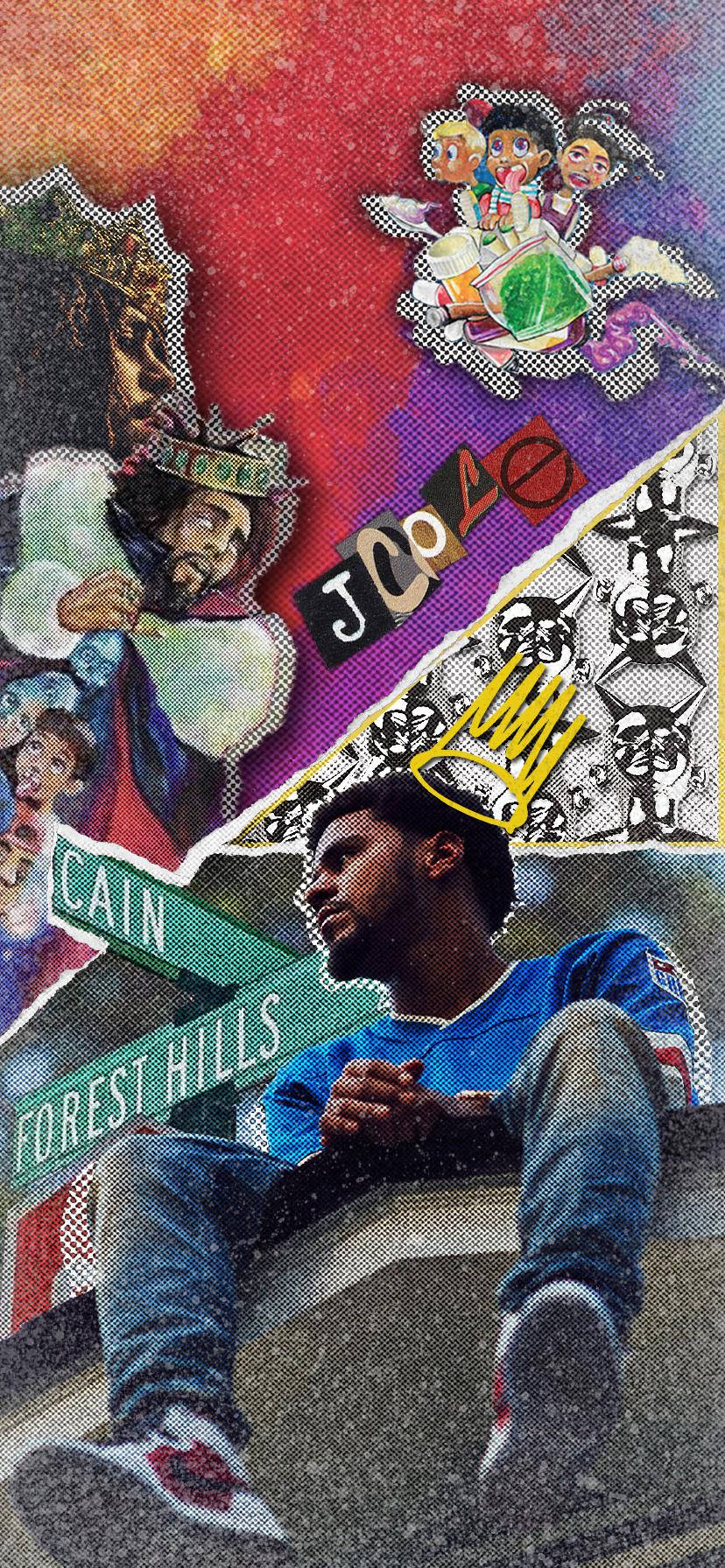J Cole, pop culture icons, street art, HD Phone Wallpaper