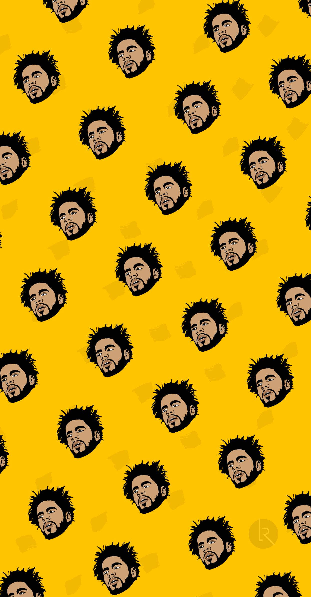 J Cole, black silhouette, spiky hair, Full HD Phone Wallpaper