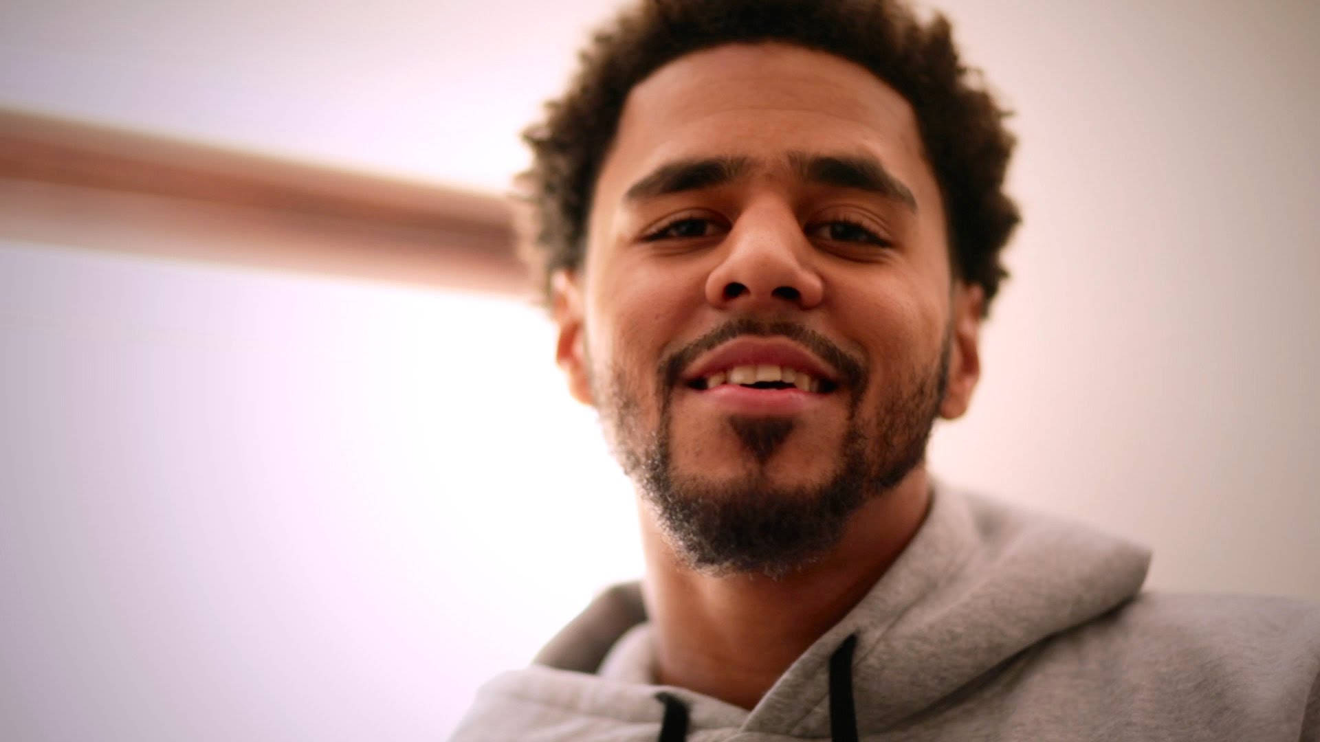J Cole, curly hair, beard, Full HD Desktop Wallpaper