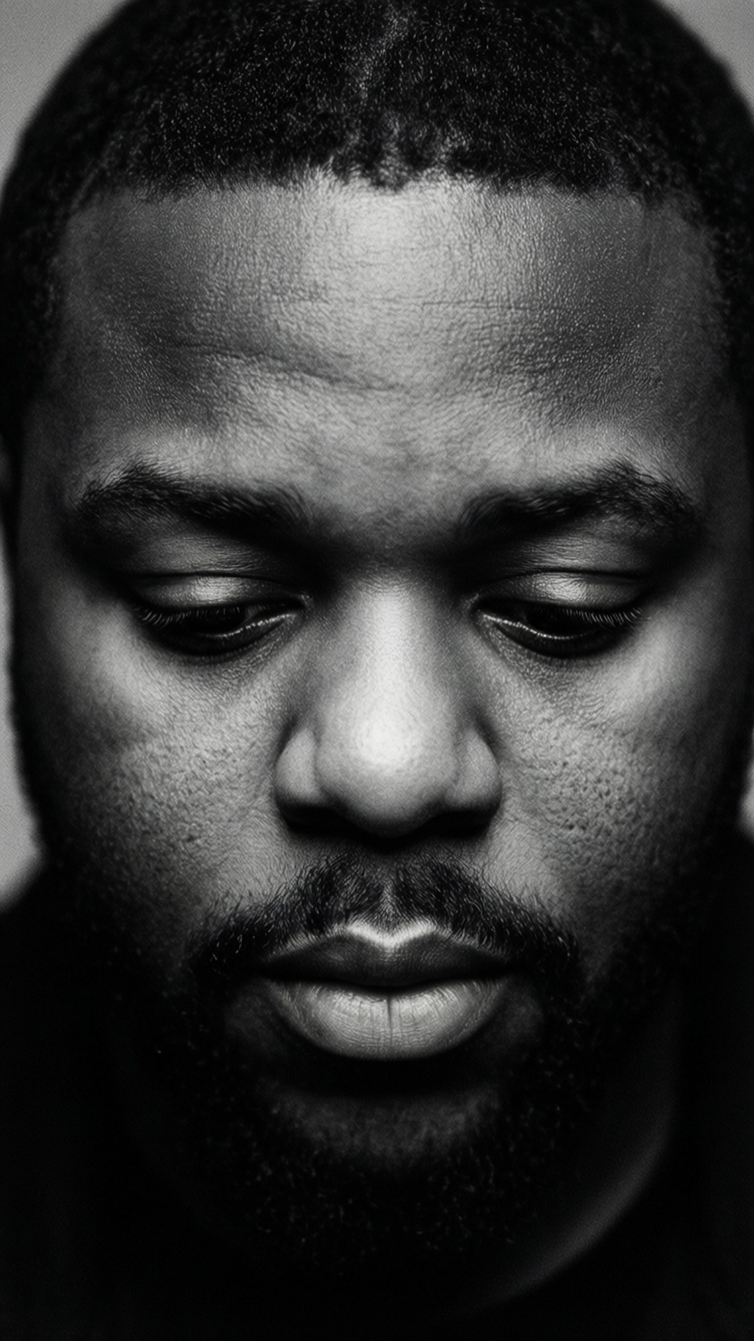 J Cole, black and white, close-up portrait, Full HD Phone Wallpaper