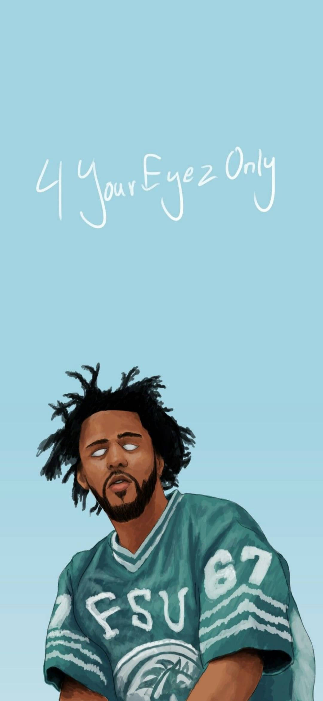 J Cole, dreadlocks, teal FSU jersey, Full HD Phone Wallpaper
