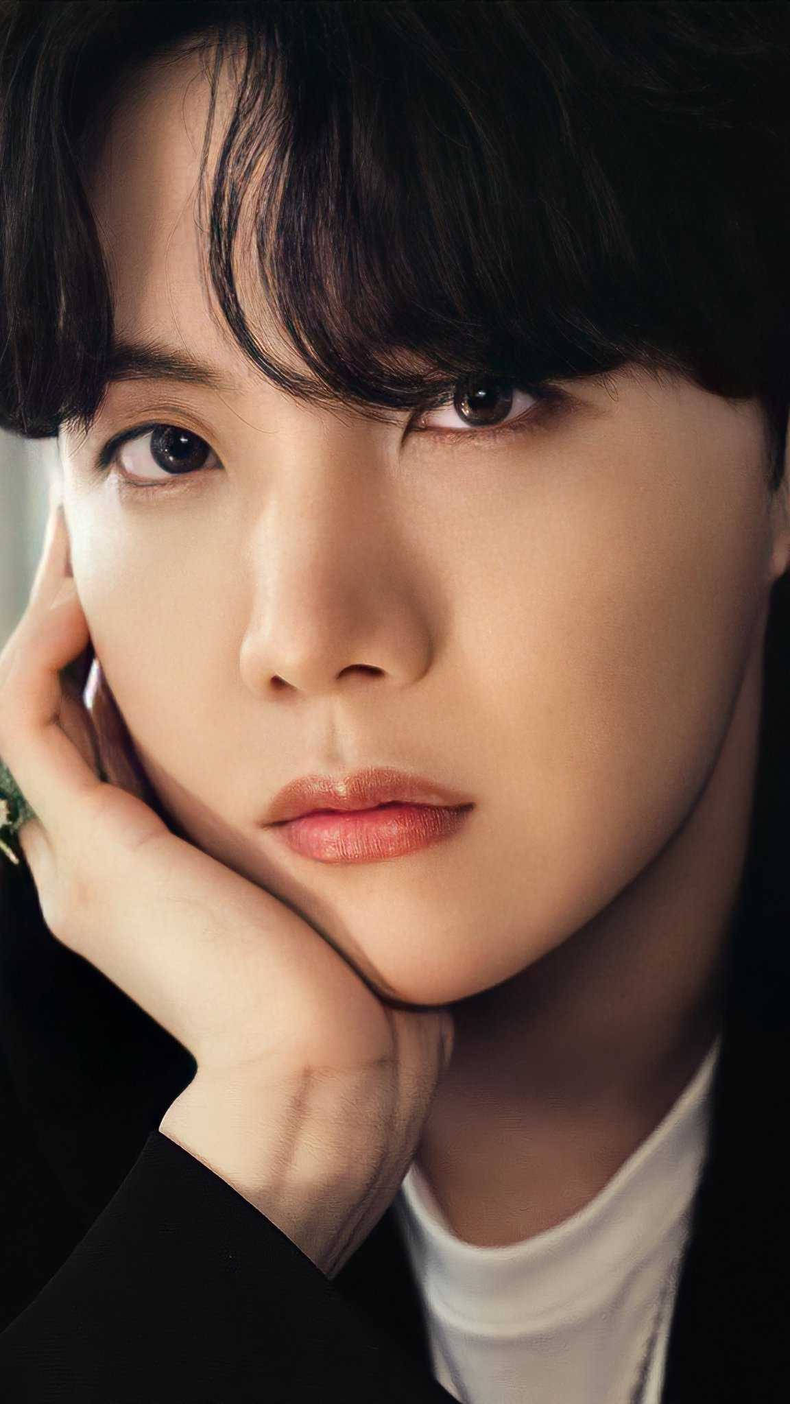 J-hope, dark hair, chin on hand, Full HD Phone Wallpaper