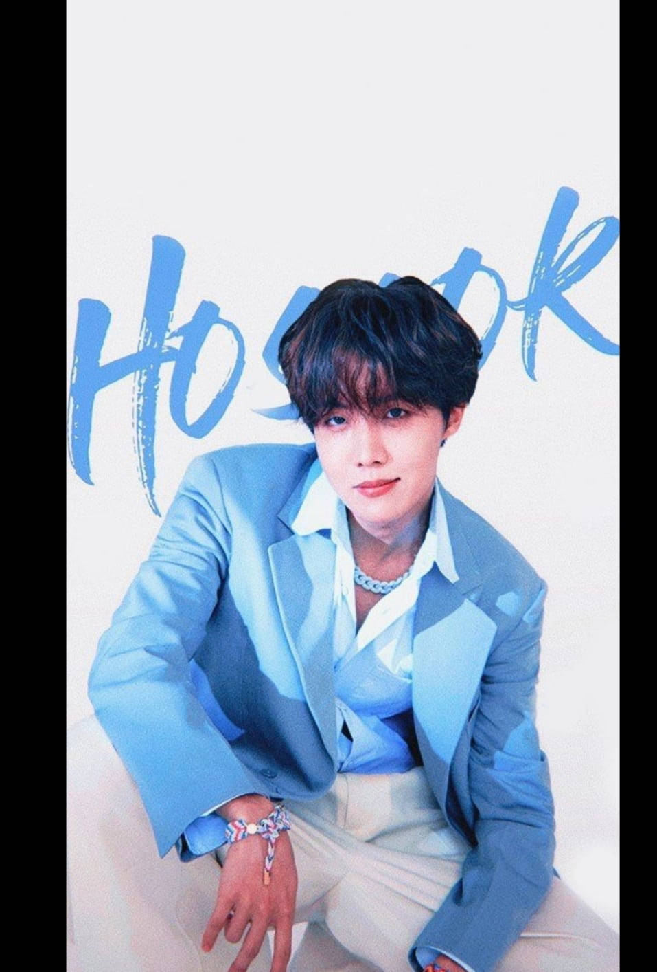 J-hope, light blue suit, cream pants, HD Phone Wallpaper