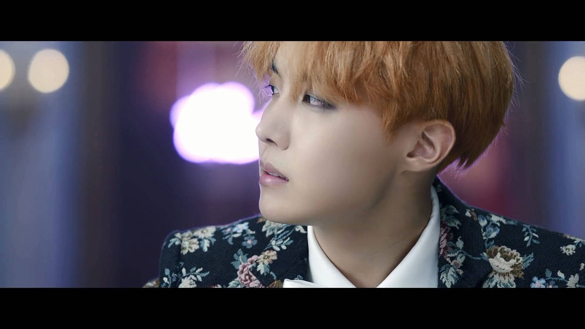 J-hope, orange hair, floral blazer, Full HD Desktop Wallpaper