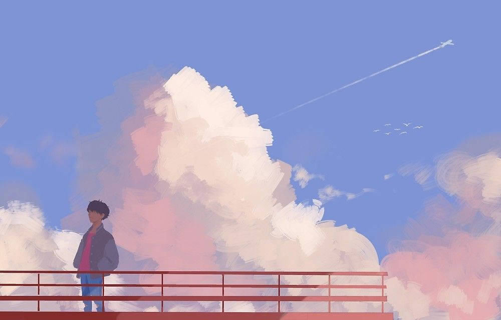 J-hope, airplane, red bridge, SD Desktop Wallpaper