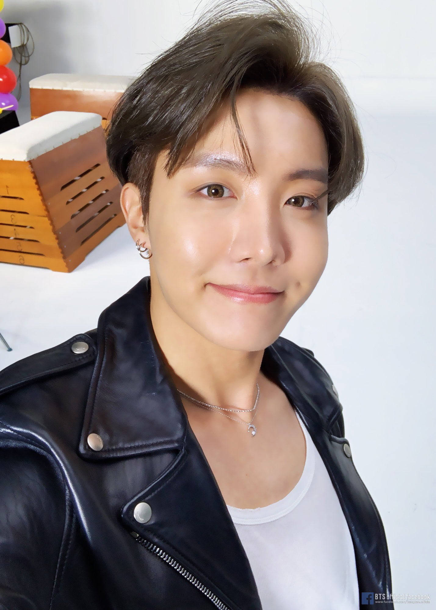 J-hope, short dark hair, black leather jacket, Full HD Phone Wallpaper